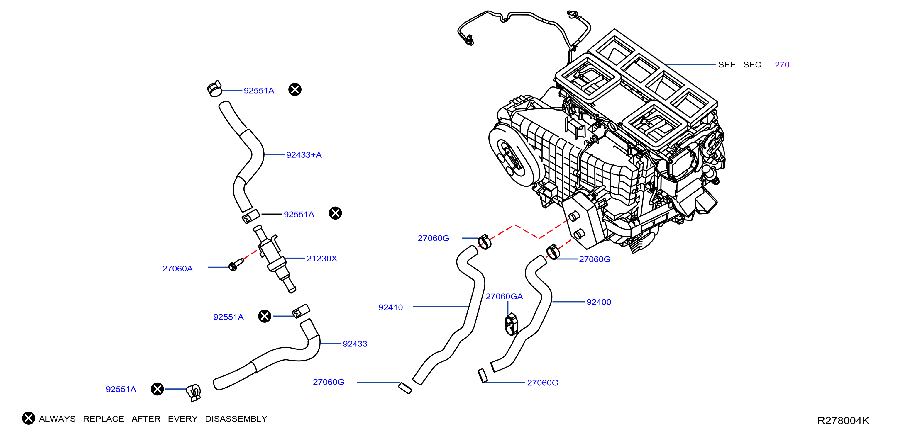Full size assembly image of HEATER PIPING (1/1)