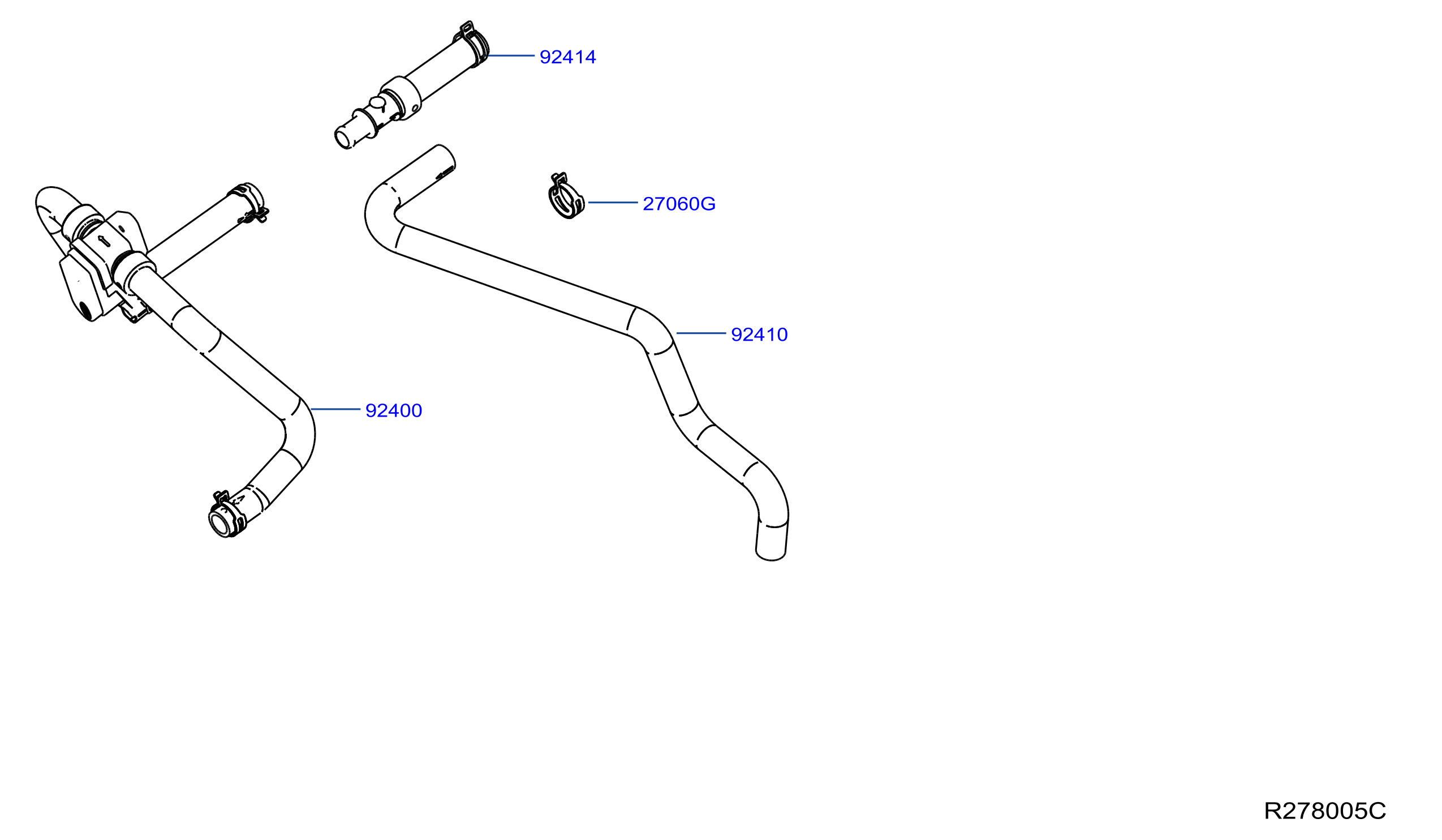 Diagram HEATER PIPING for your Nissan NV1500  