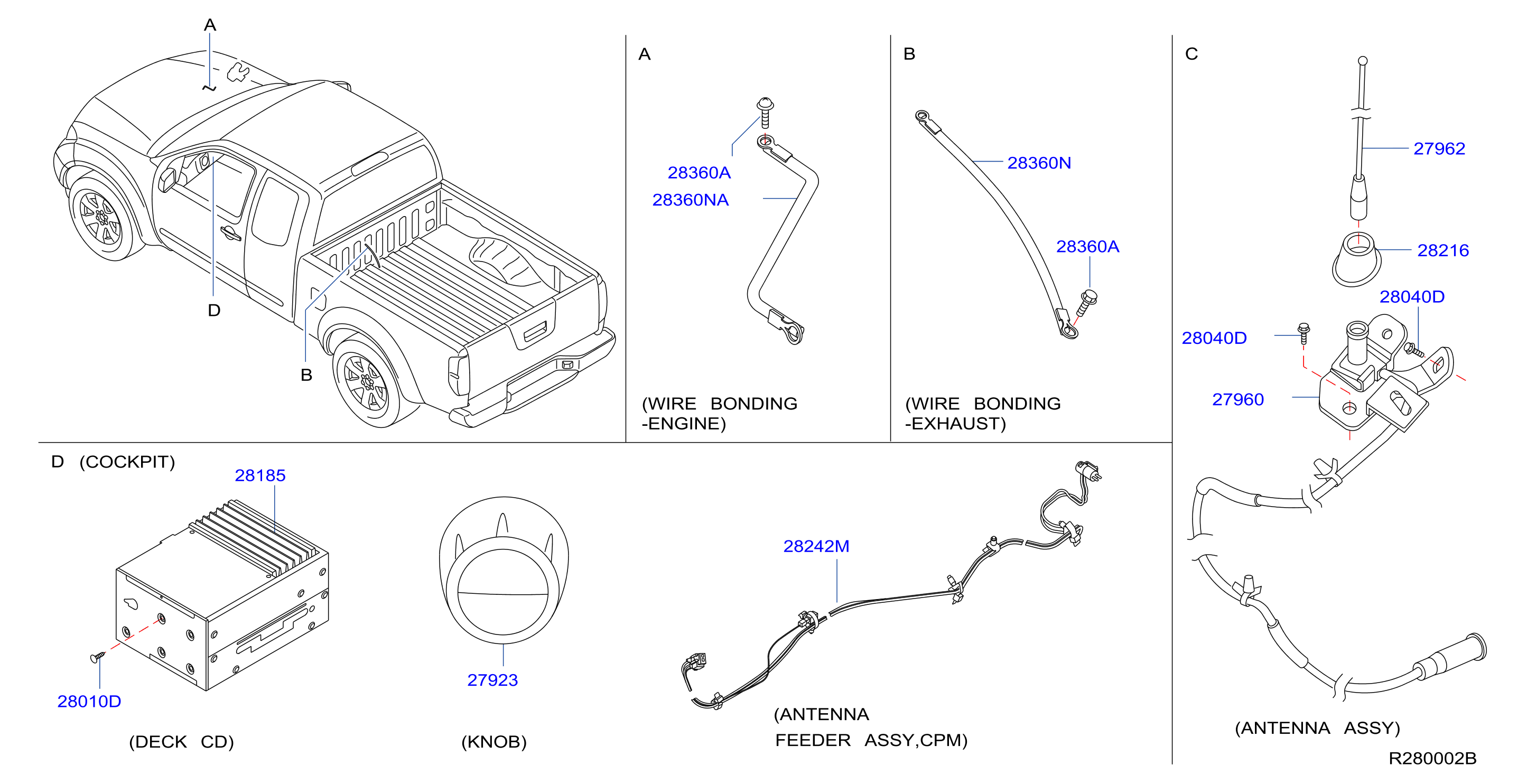 Diagram AUDIO & VISUAL for your Nissan Frontier  