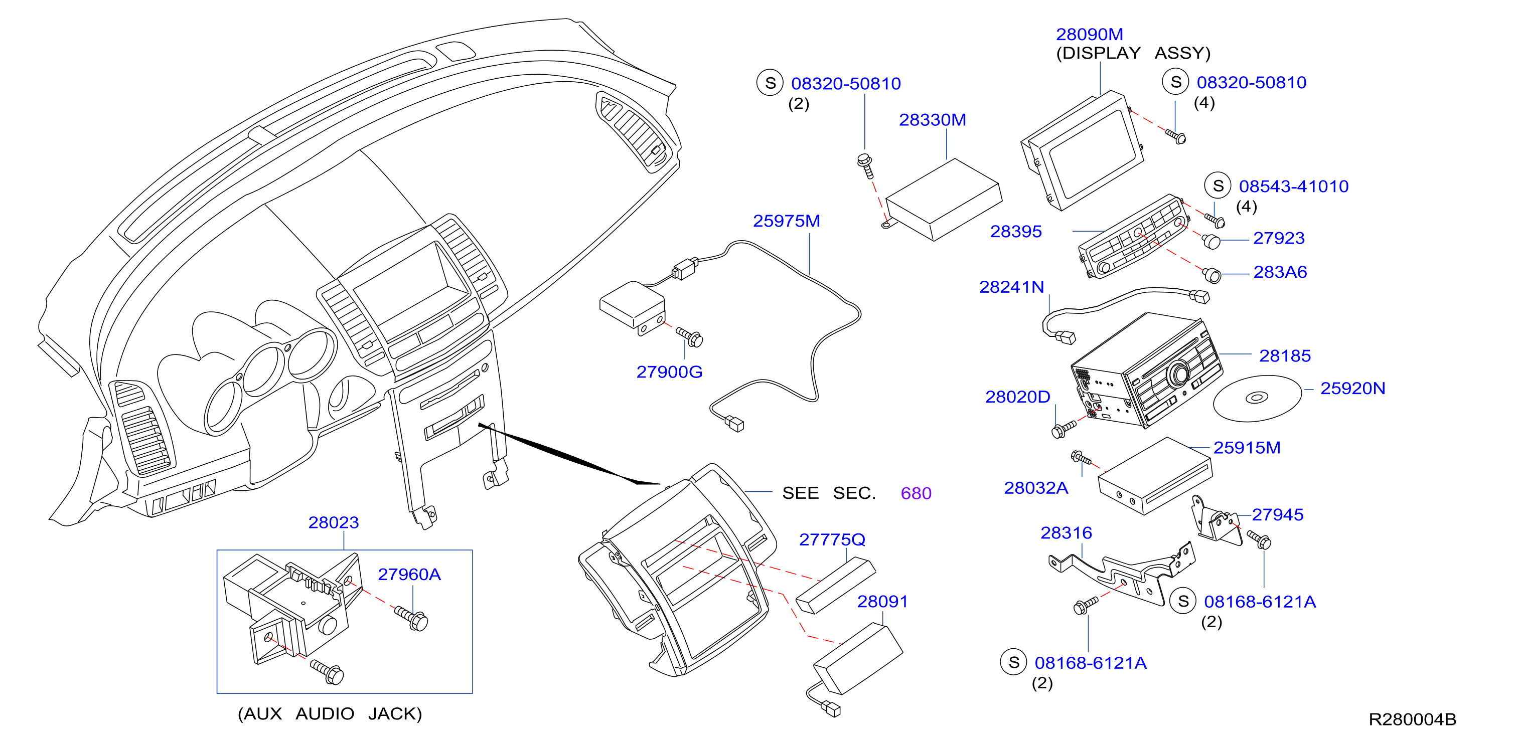 Diagram AUDIO & VISUAL for your Nissan Maxima  