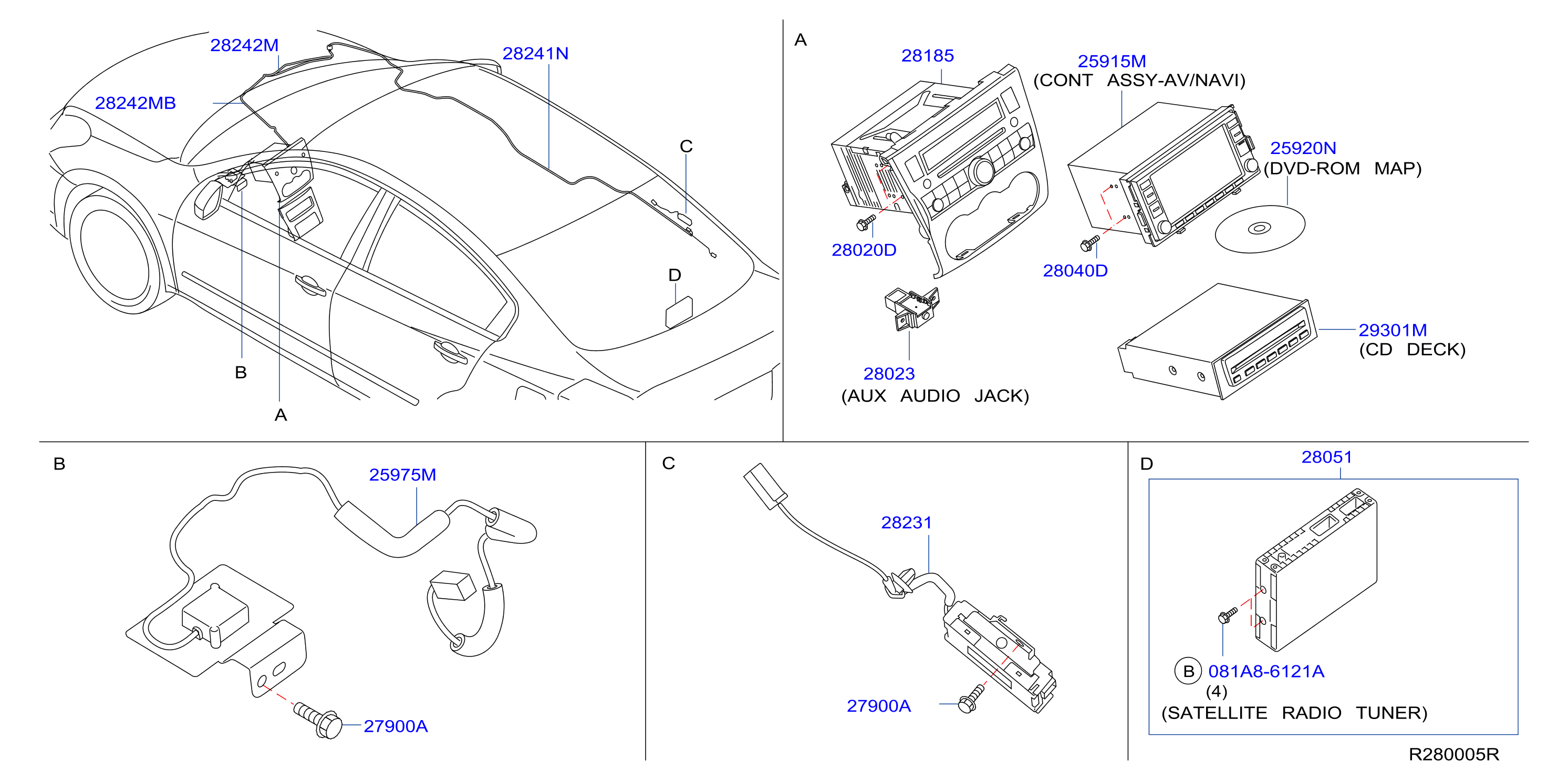 Diagram AUDIO & VISUAL for your 2016 Nissan Murano   