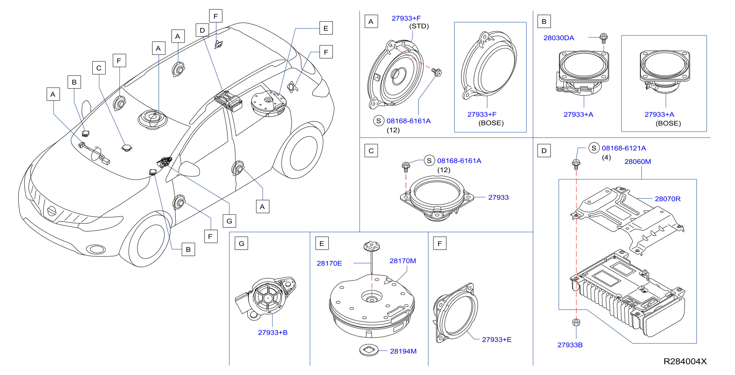 Diagram SPEAKER for your Nissan Murano  