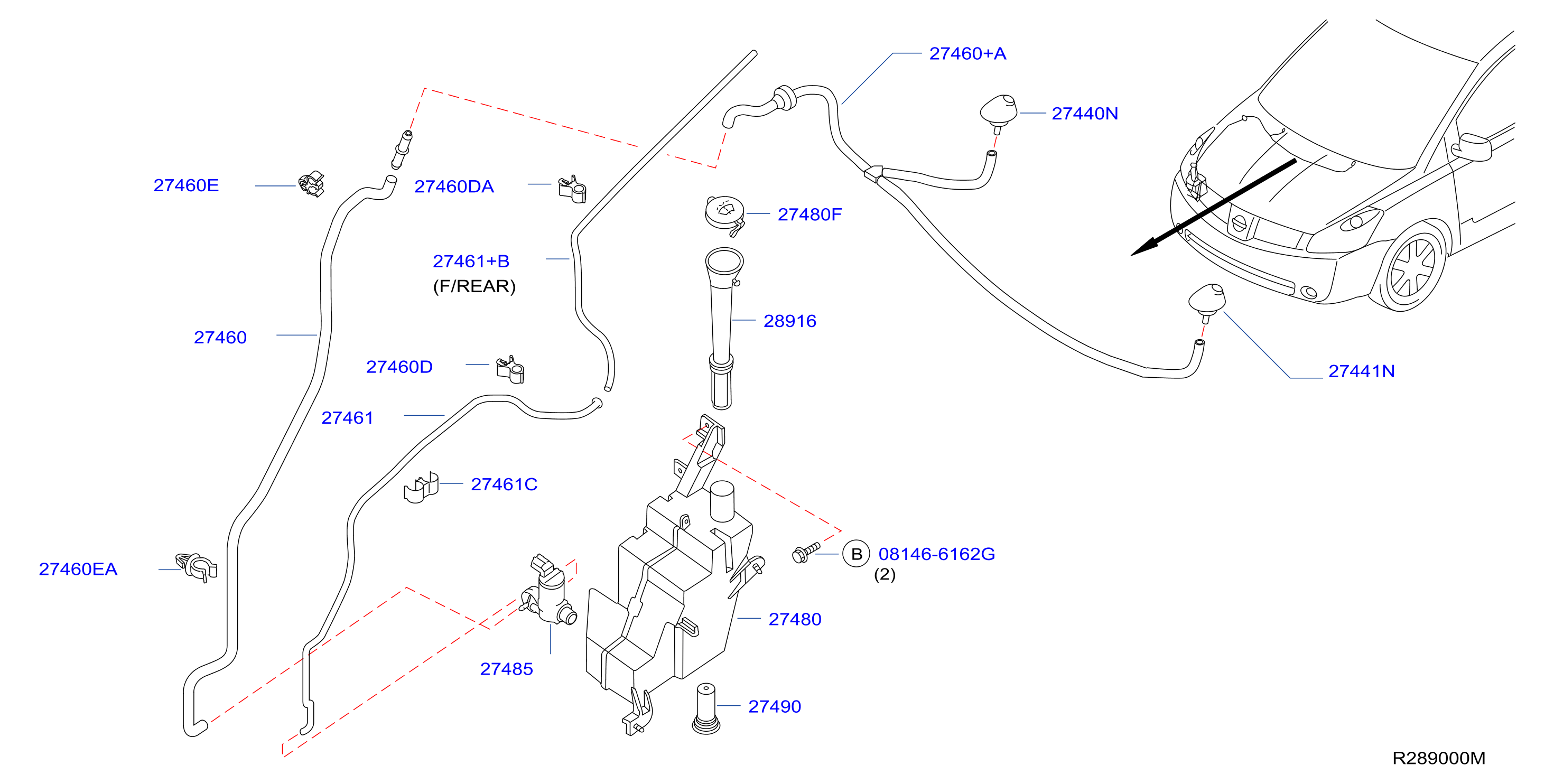 Diagram LAVADOR DEL PARABRISAS for your Nissan
