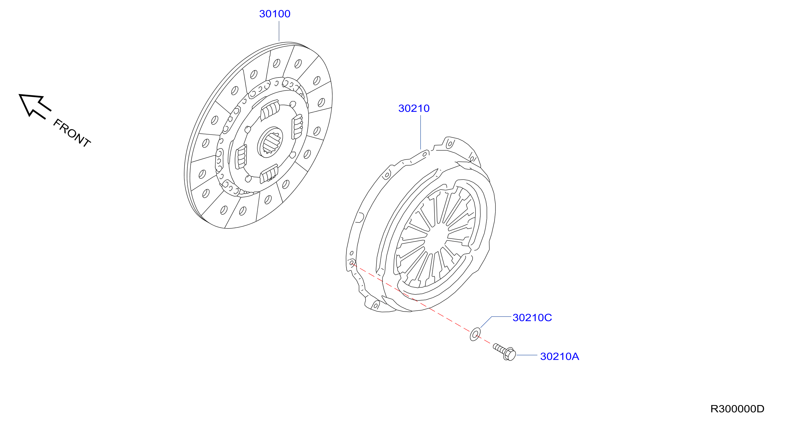 Full size assembly image of TAPA EMBRAGUE, DISCO Y PARTES DESEMBRA (1/1)