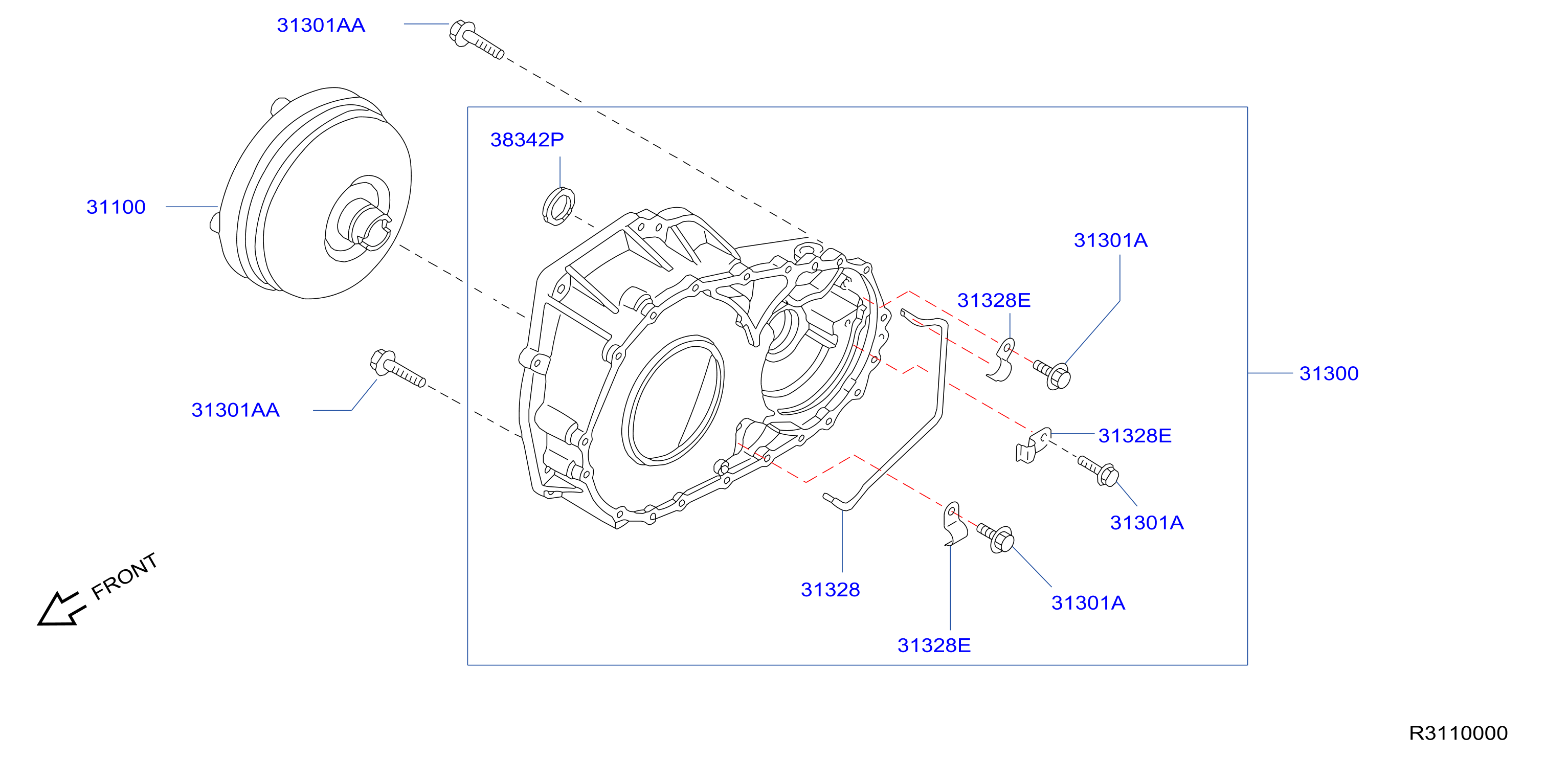 Full size assembly image of CONVERTIDOR PAR, CARCAZA Y CAJA (1/2)