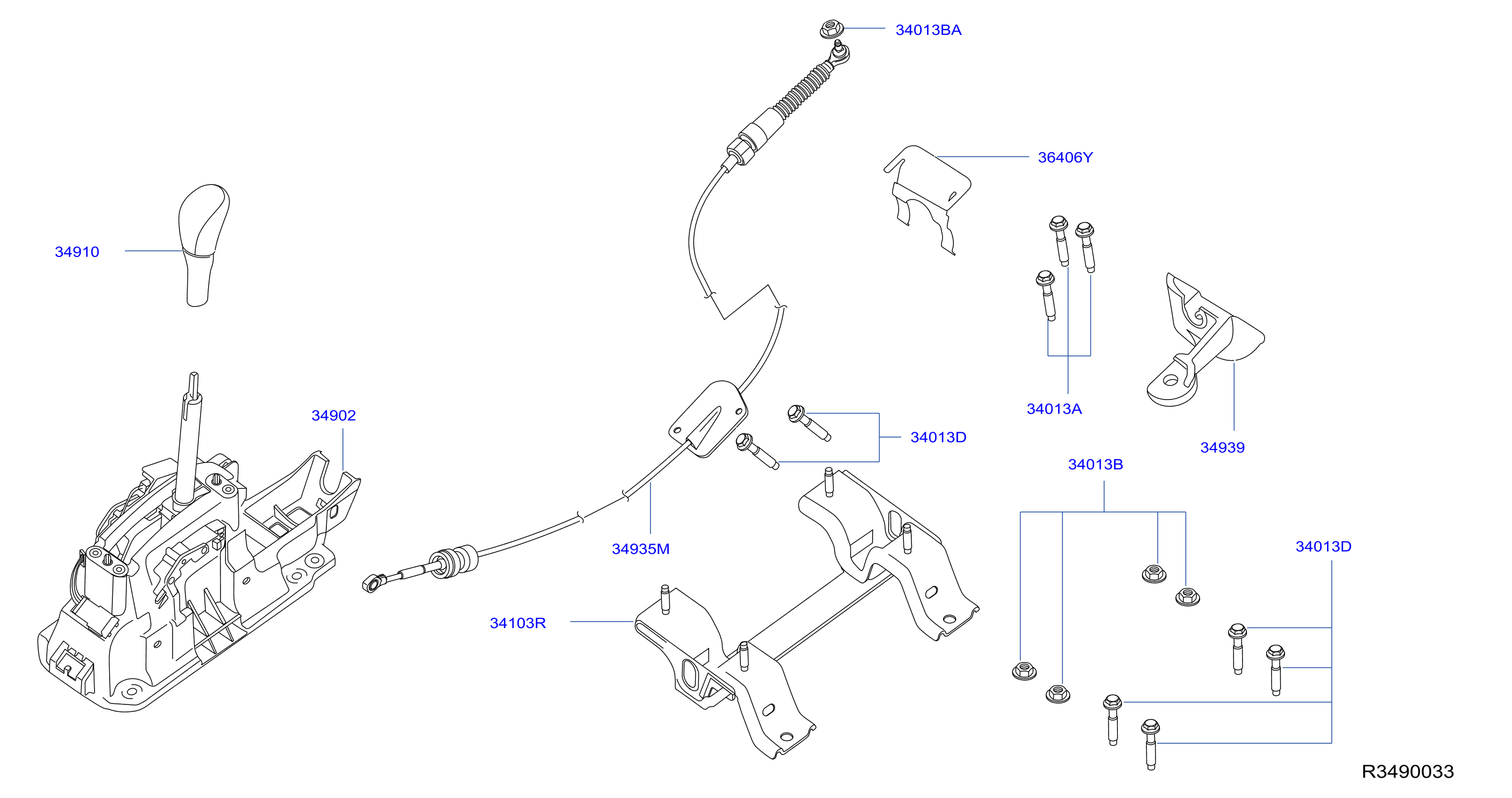 Diagram DISPOSITIVO MANDO TRANSMISIÓN AUTO. for your 2017 Nissan Quest   