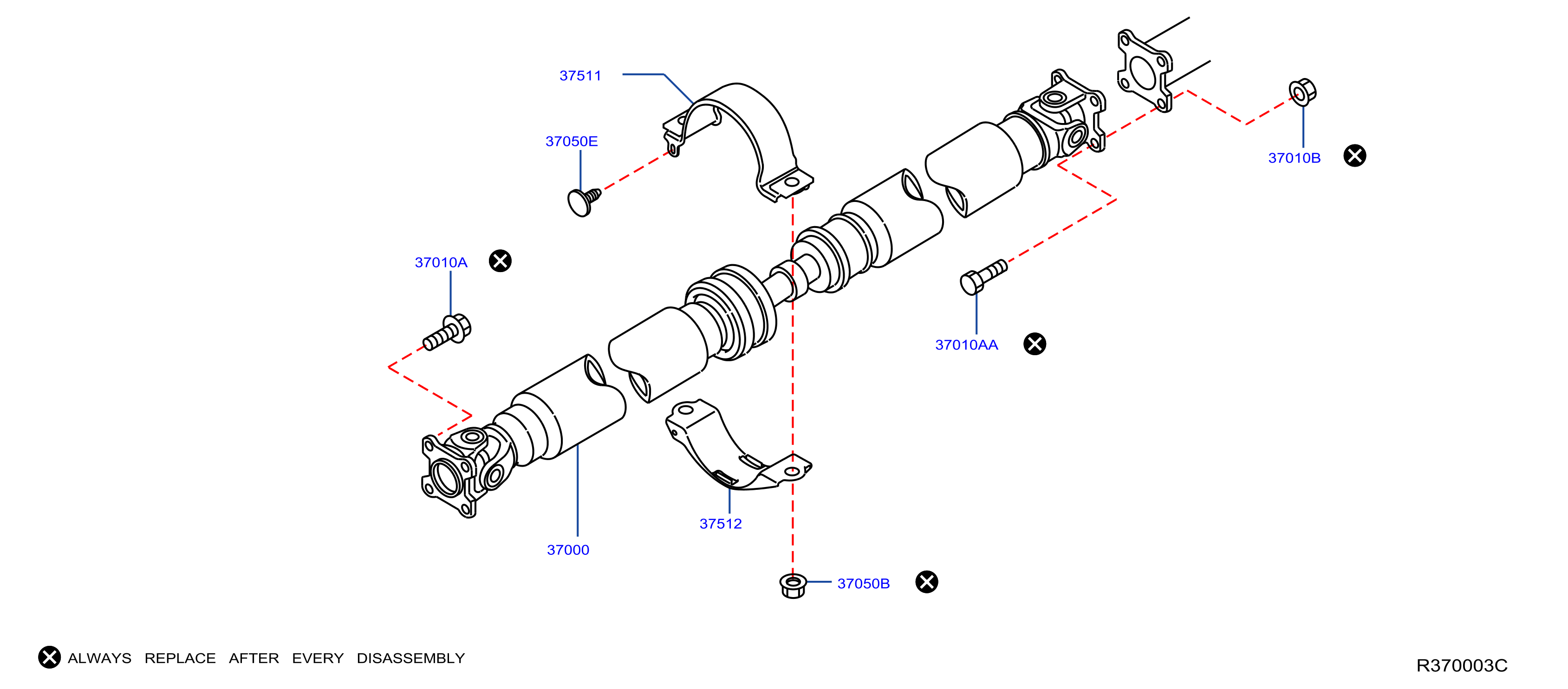 Diagram PROPELLER SHAFT for your INFINITI QX60  