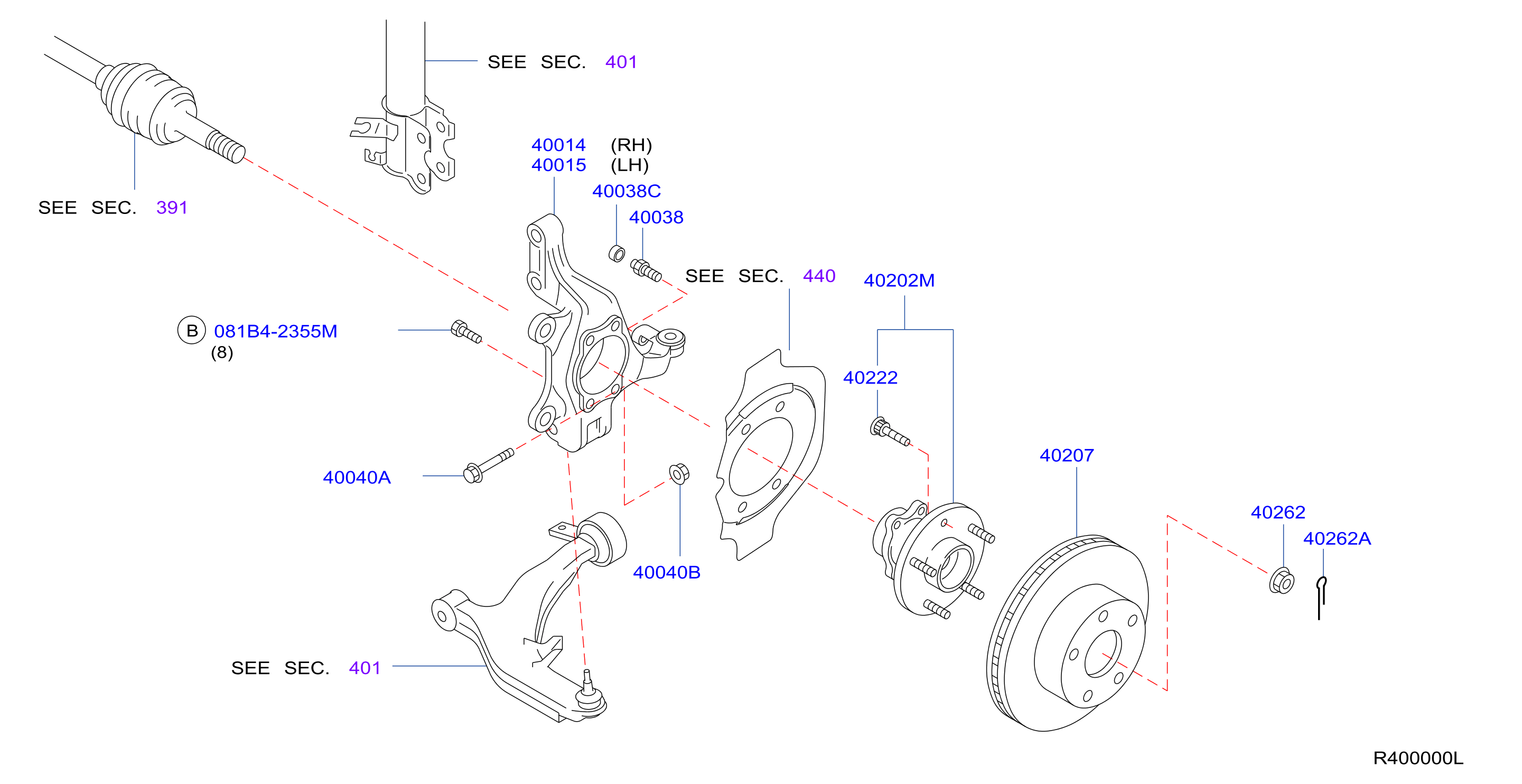 Nissan Altima Hub Road Wheel. (Right, Front). AXLE, Steering ...