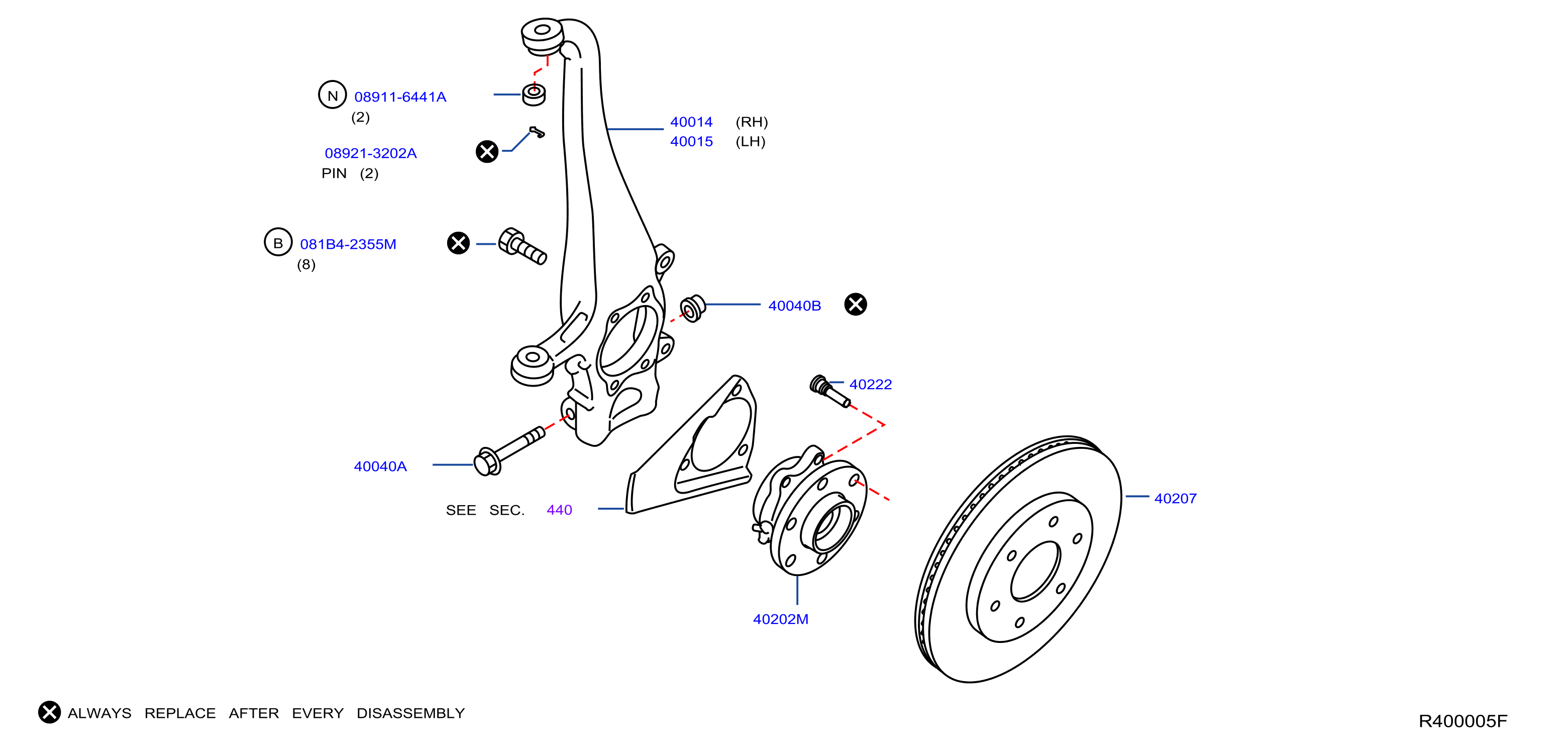 Diagram FRONT AXLE for your 2016 Nissan Juke LUXURY  