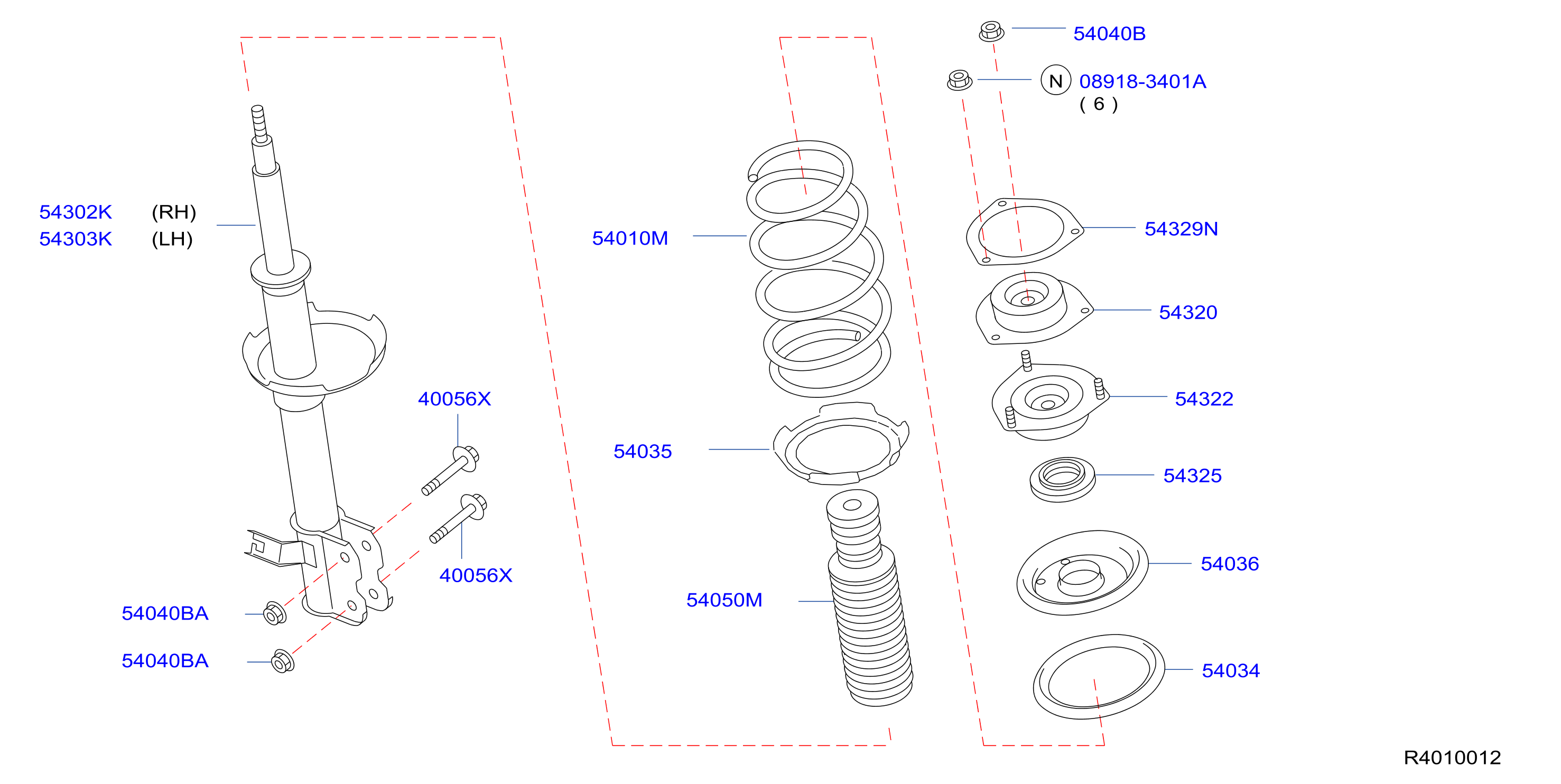 Diagram SUSPENSIÓN DELANTERA for your 2022 Nissan Z   