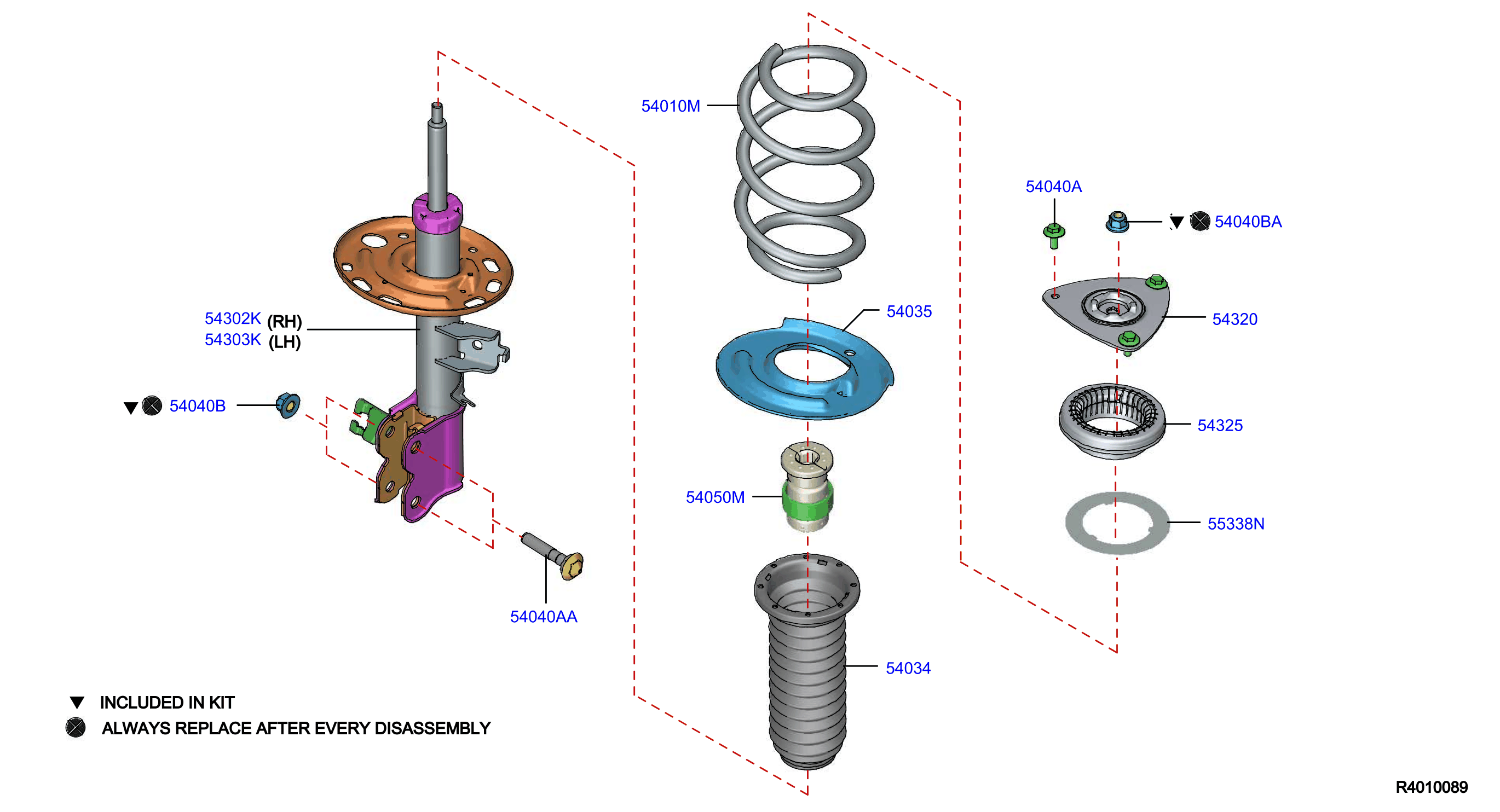 Diagram SUSPENSIÓN DELANTERA for your 2014 INFINITI Q50   
