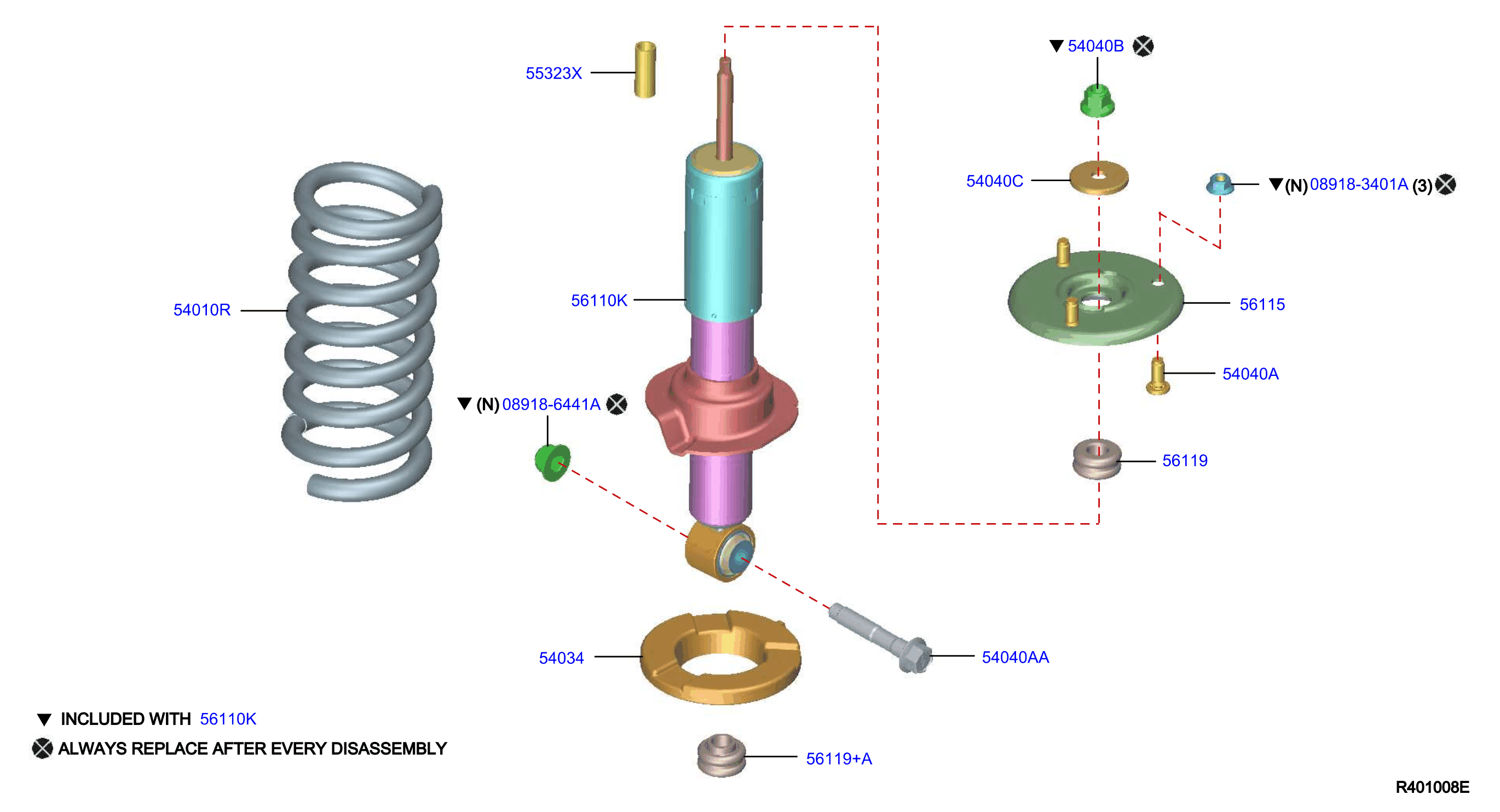 Diagram FRONT SUSPENSION for your Nissan Armada