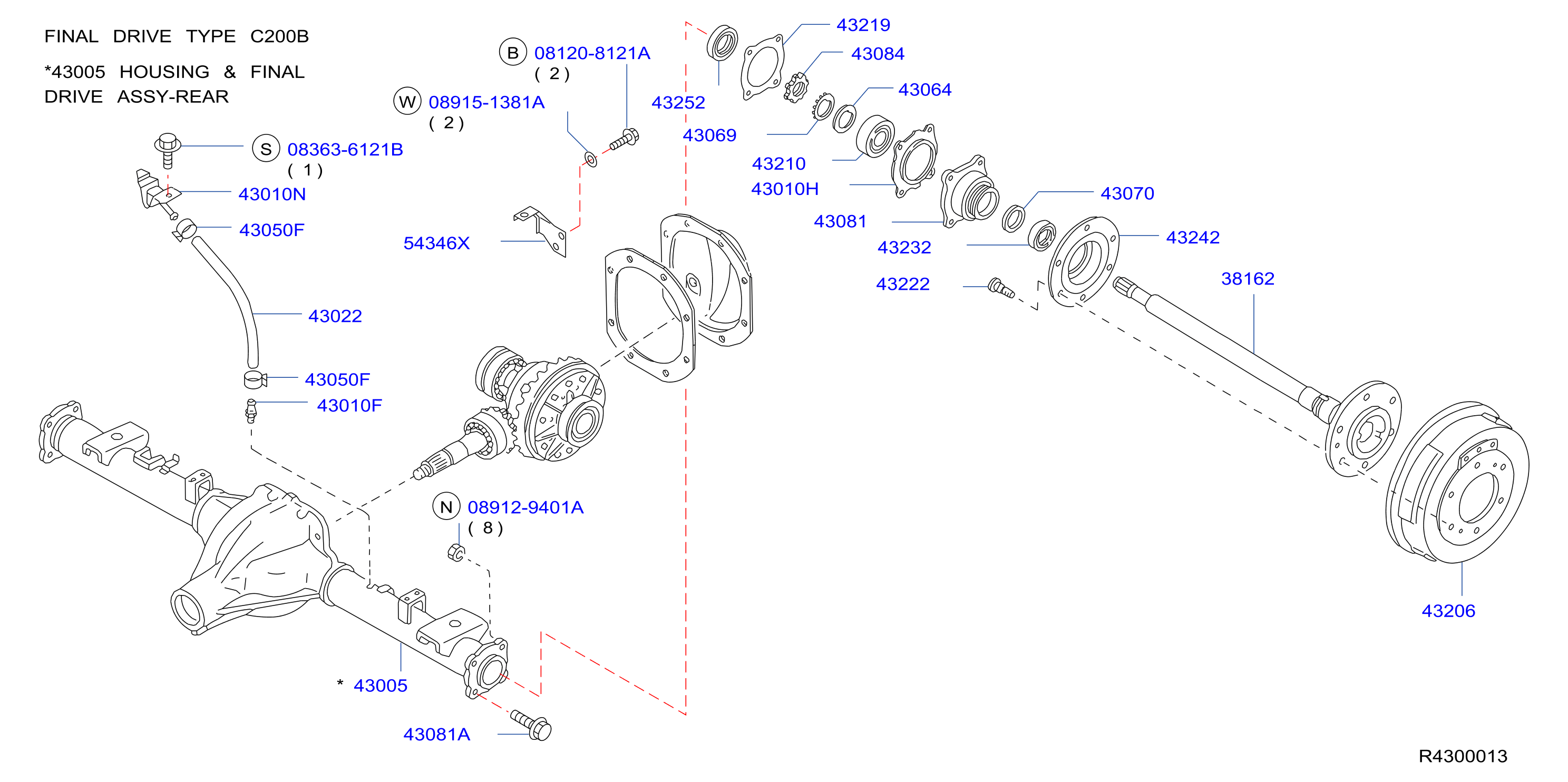 Diagram EJE TRASERO for your 2016 Nissan Pathfinder   