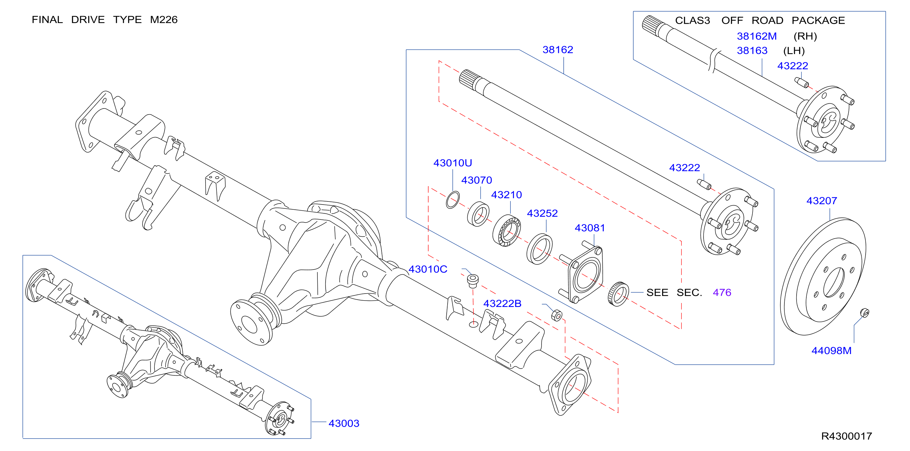 Diagram REAR AXLE for your 2015 Nissan NVP   