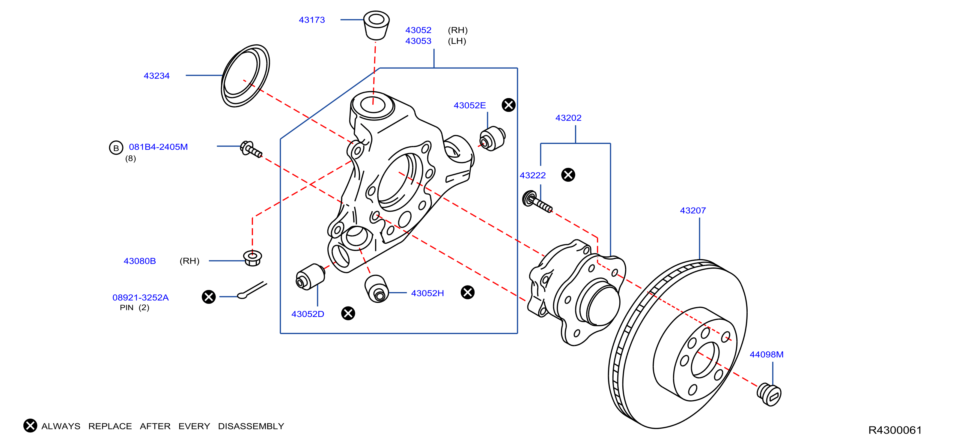 Diagram REAR AXLE for your 2004 Nissan Murano   