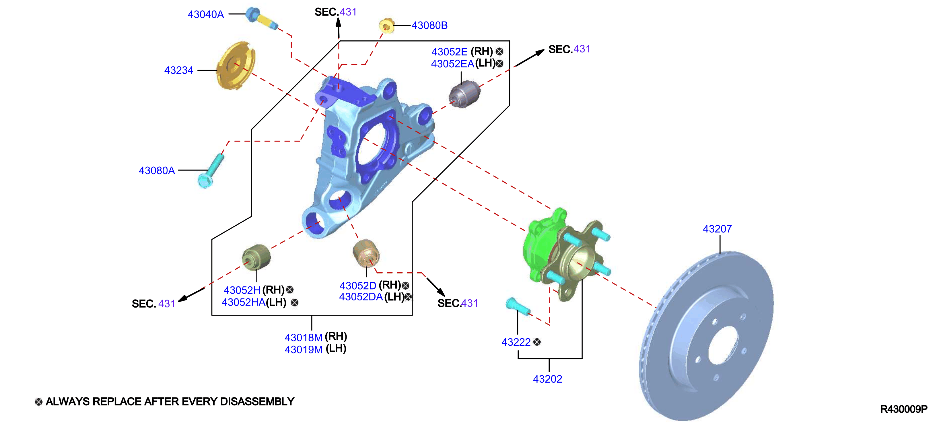 Diagram REAR AXLE for your 2017 Nissan Sentra   