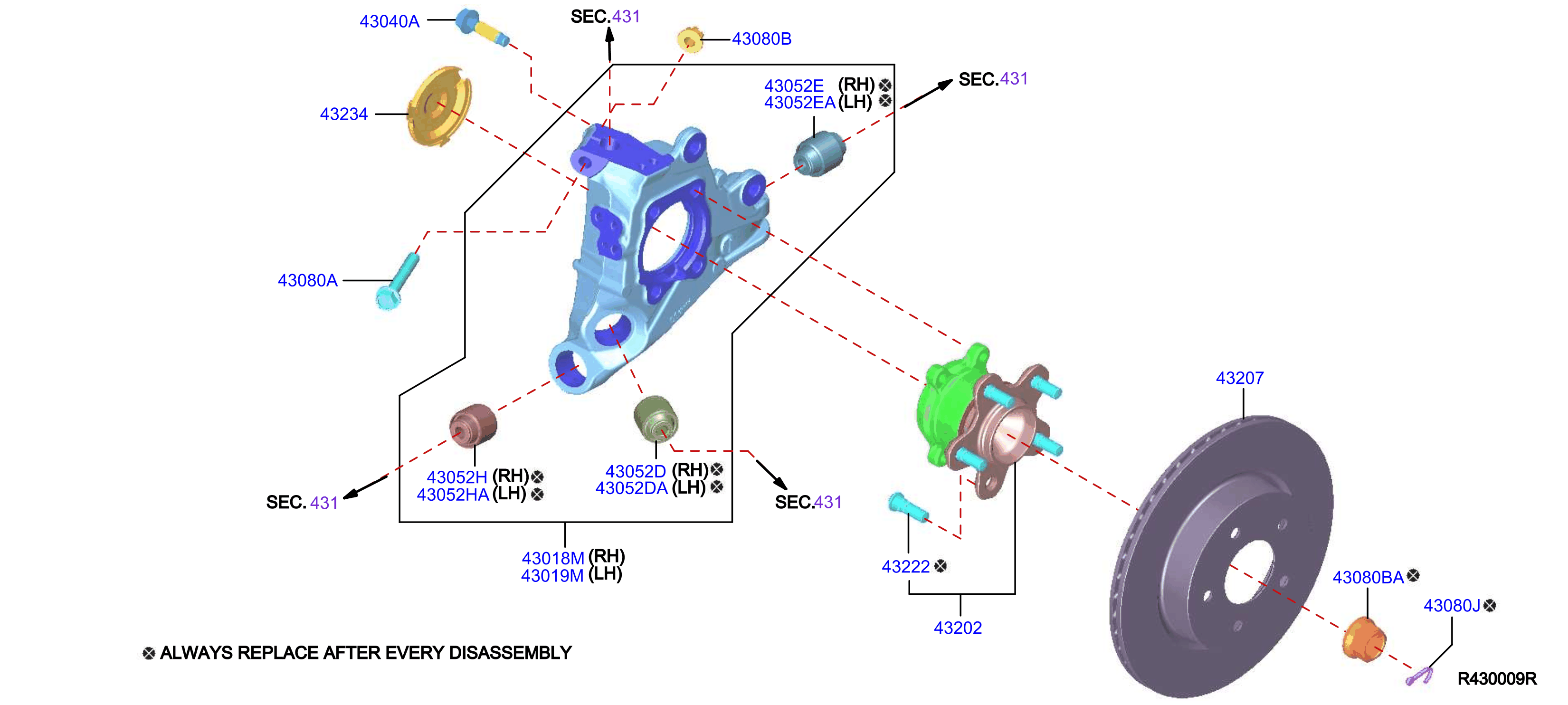 Diagram REAR AXLE for your 2017 Nissan Sentra   