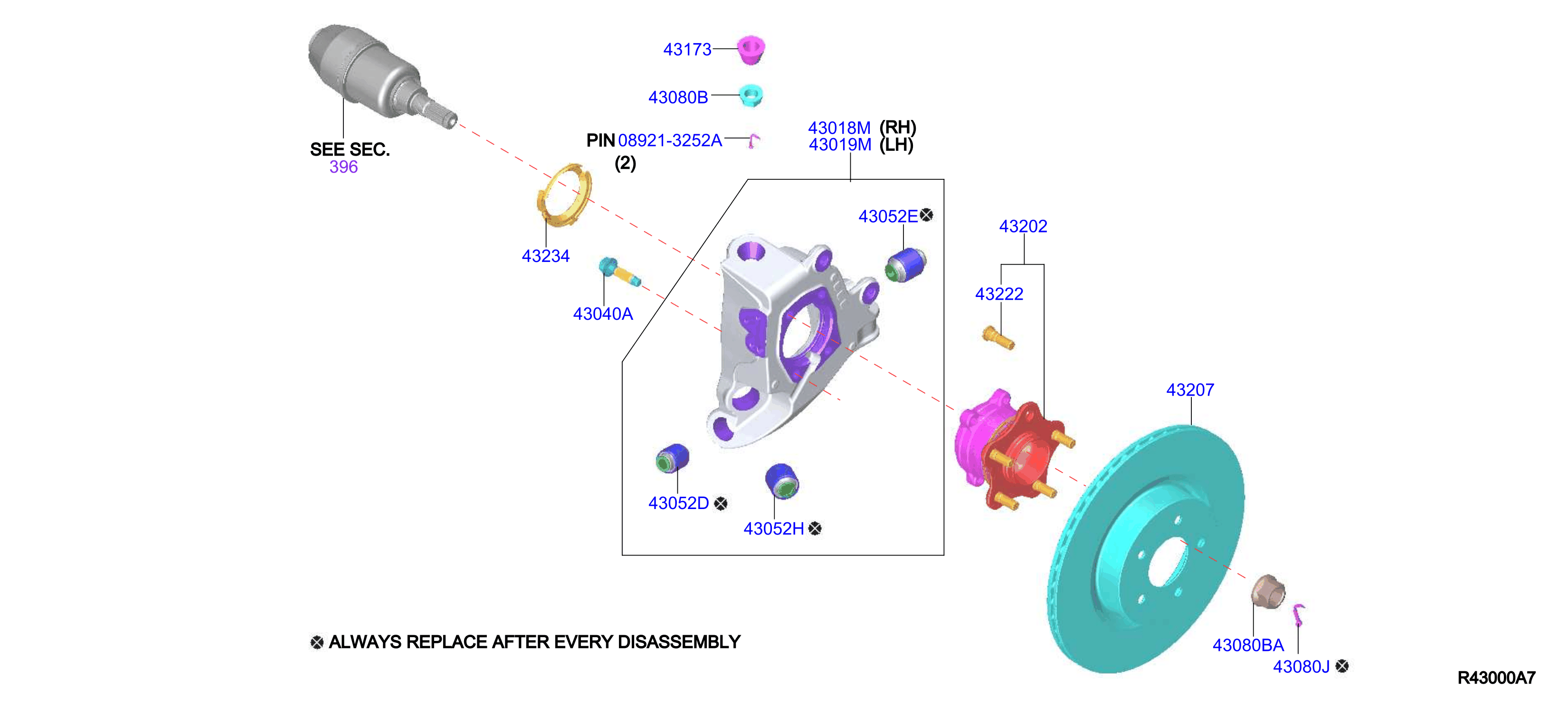 Diagram REAR AXLE for your INFINITI