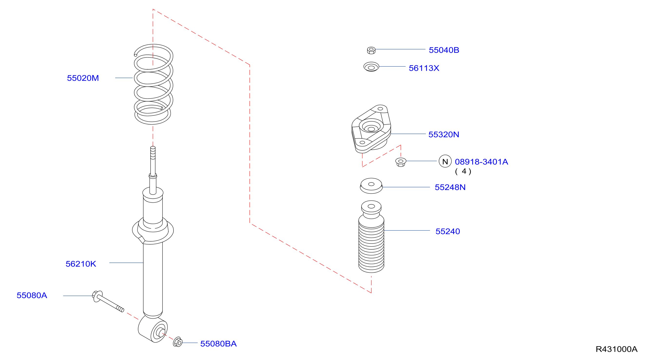 Diagram REAR SUSPENSION for your Nissan Sentra  