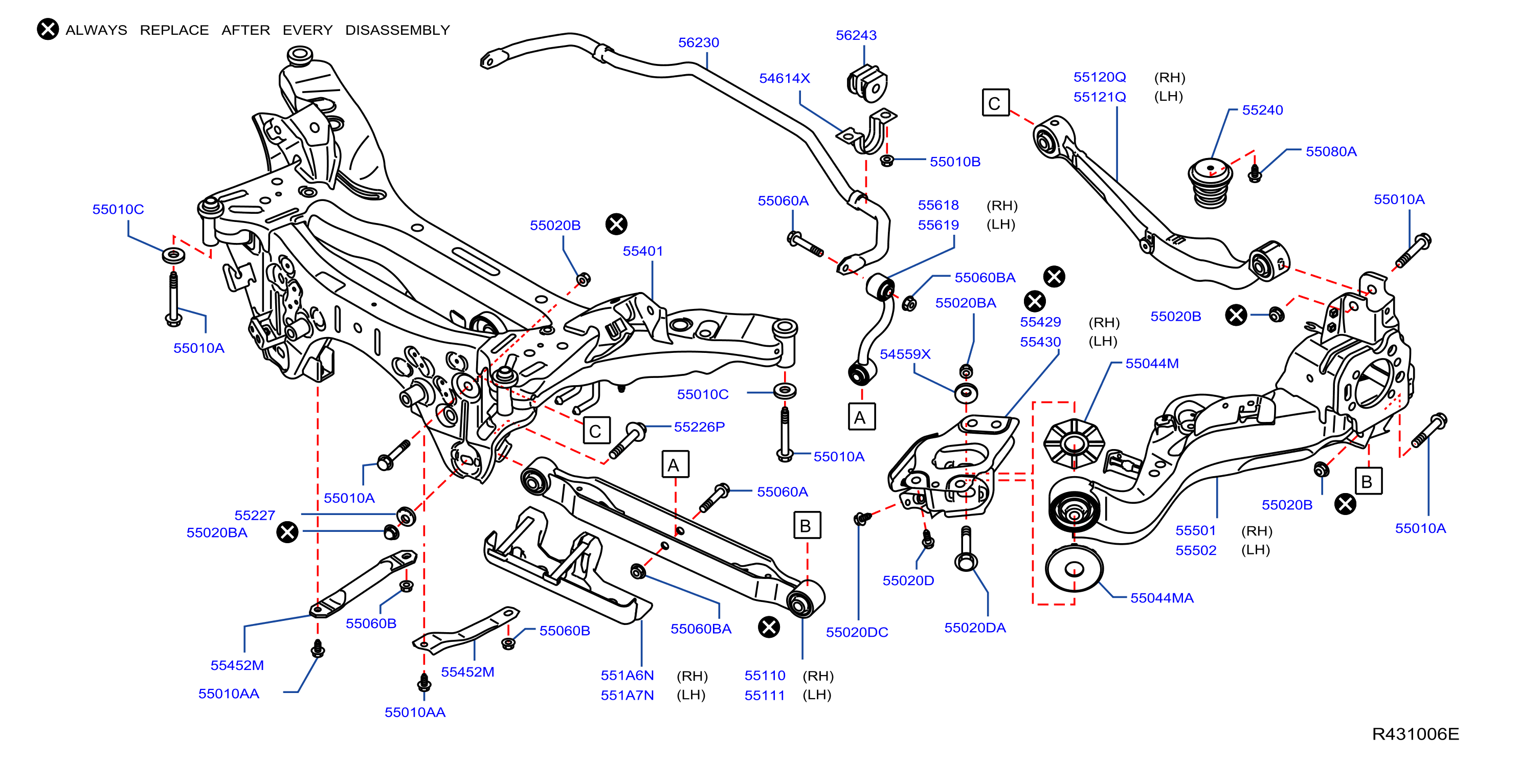 Diagram REAR SUSPENSION for your 2025 Nissan Altima   