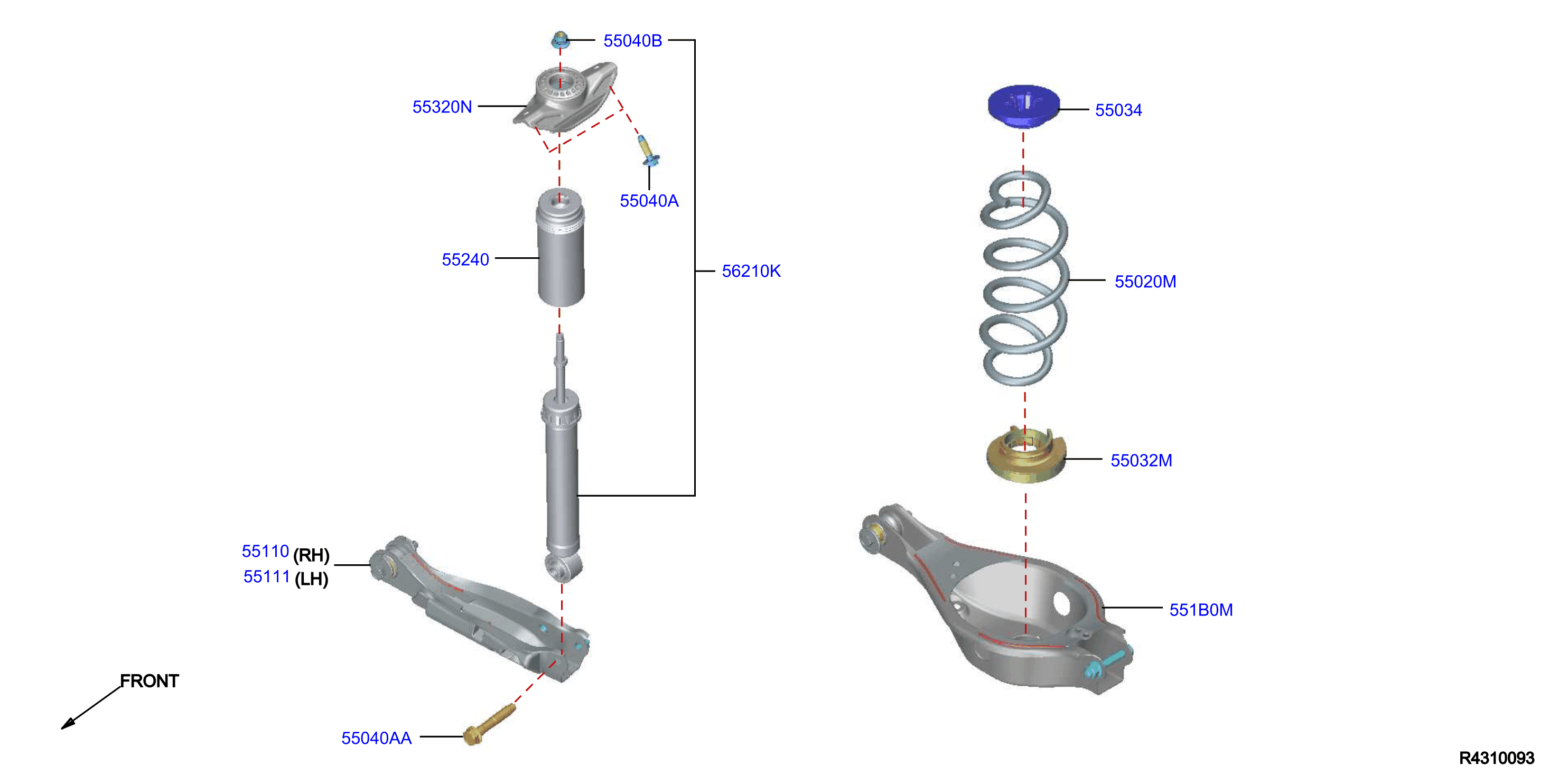 2018 Nissan Armada Alignment Pinion Angle Arm. Link. Rod Complete