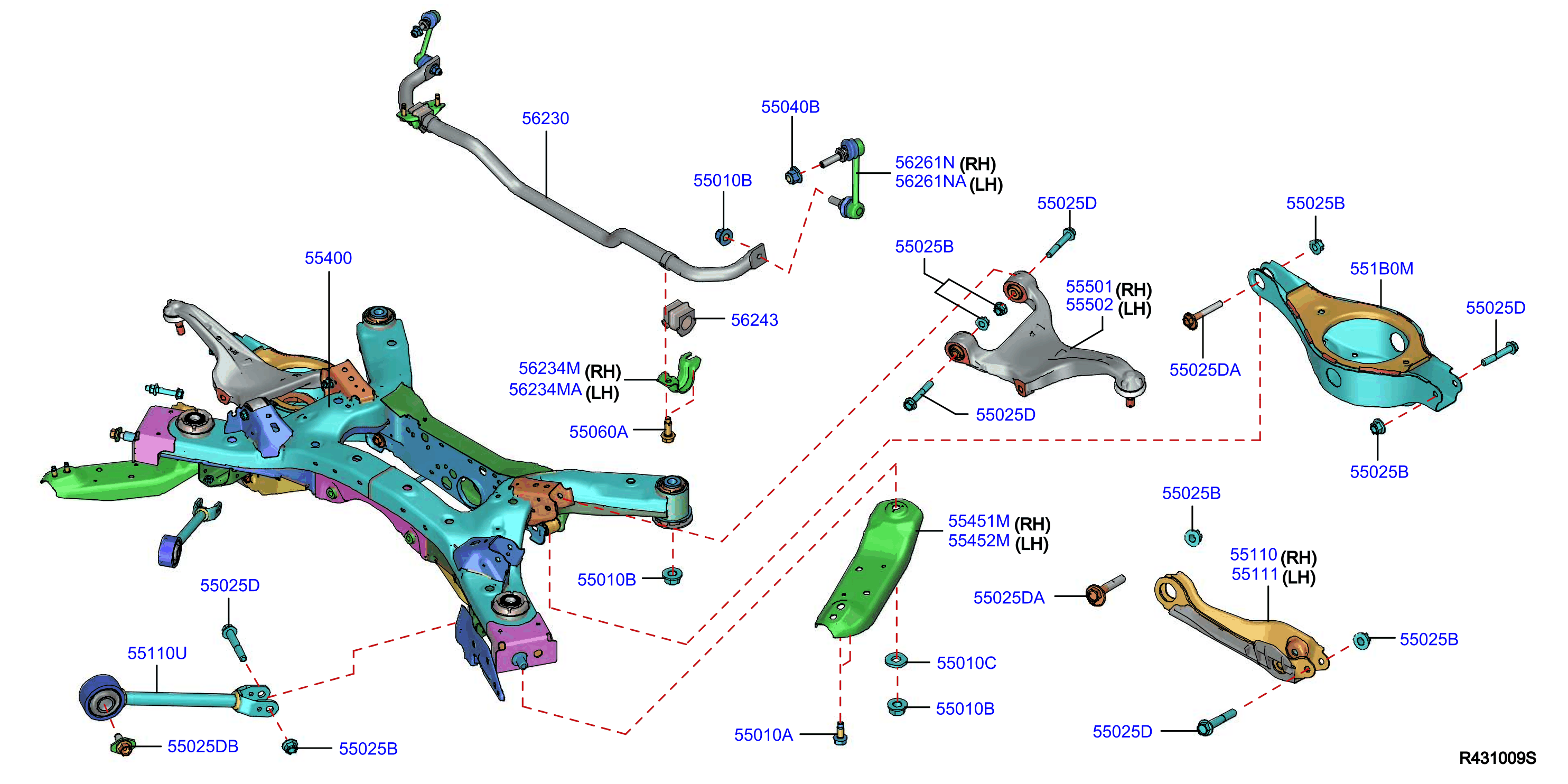 2018 Nissan Armada Link Complete Suspension. Suspension Arm