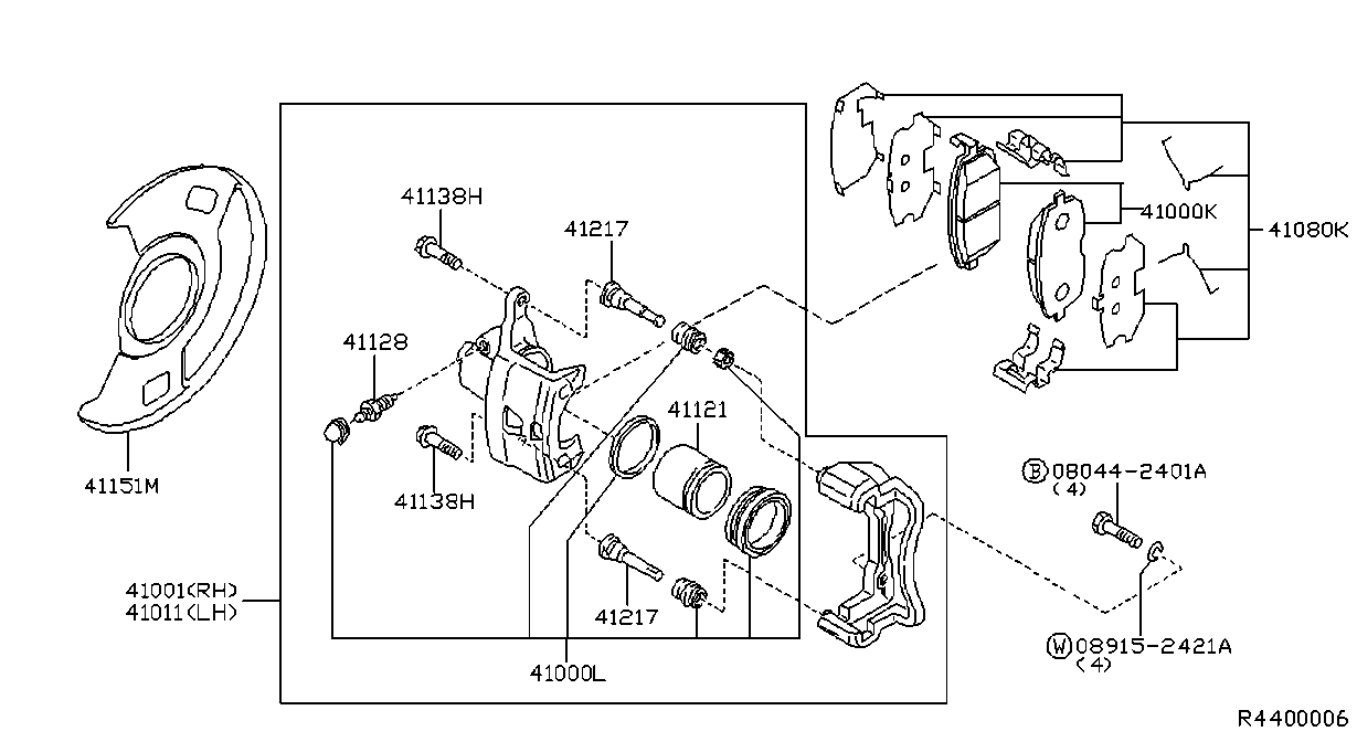 Diagram FRENO DELANTERO for your Nissan