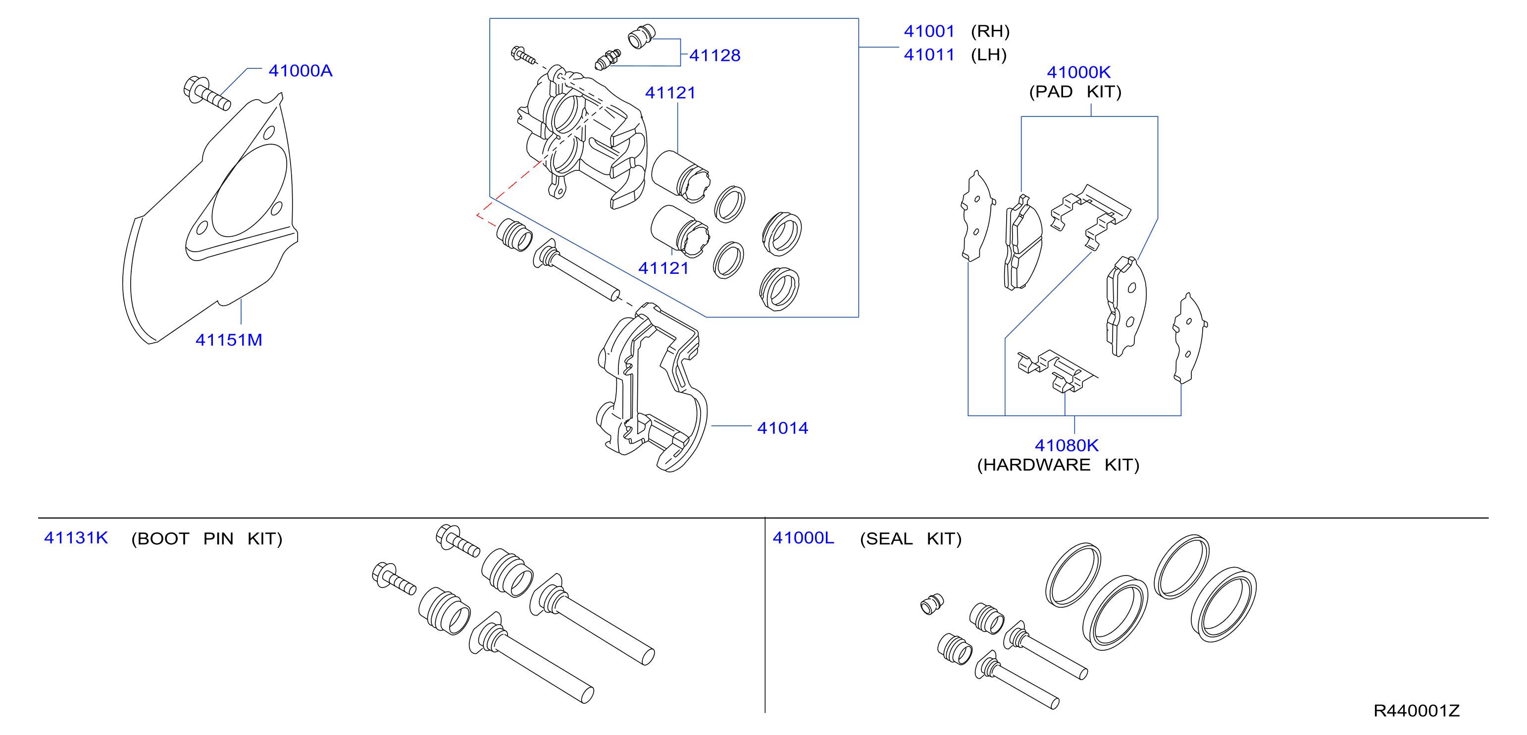 Diagram FRONT BRAKE for your Nissan