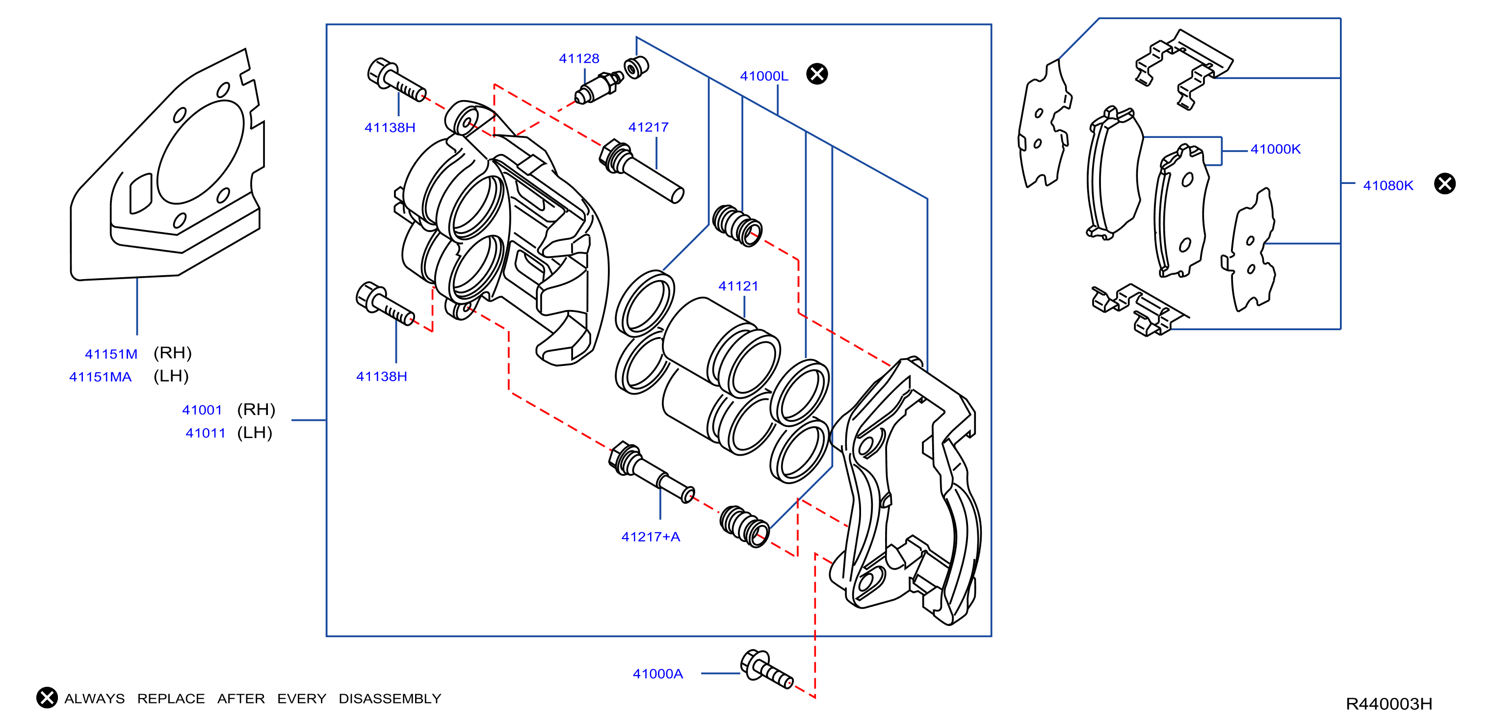 Diagram FRONT BRAKE for your 2018 INFINITI JX35   