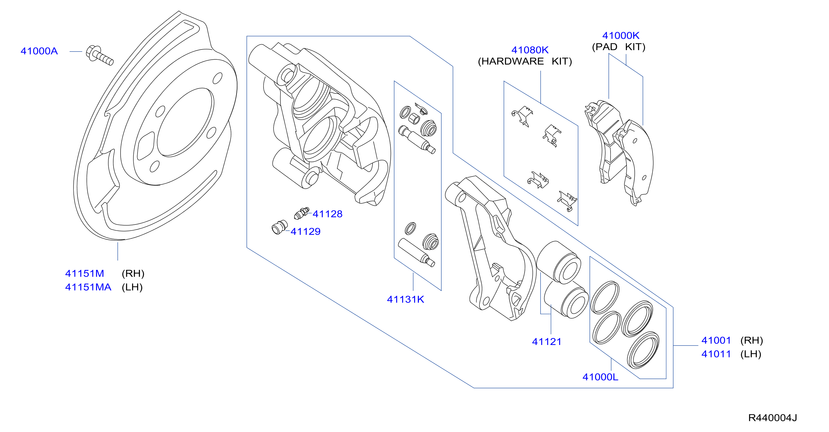 Diagram FRONT BRAKE for your Nissan