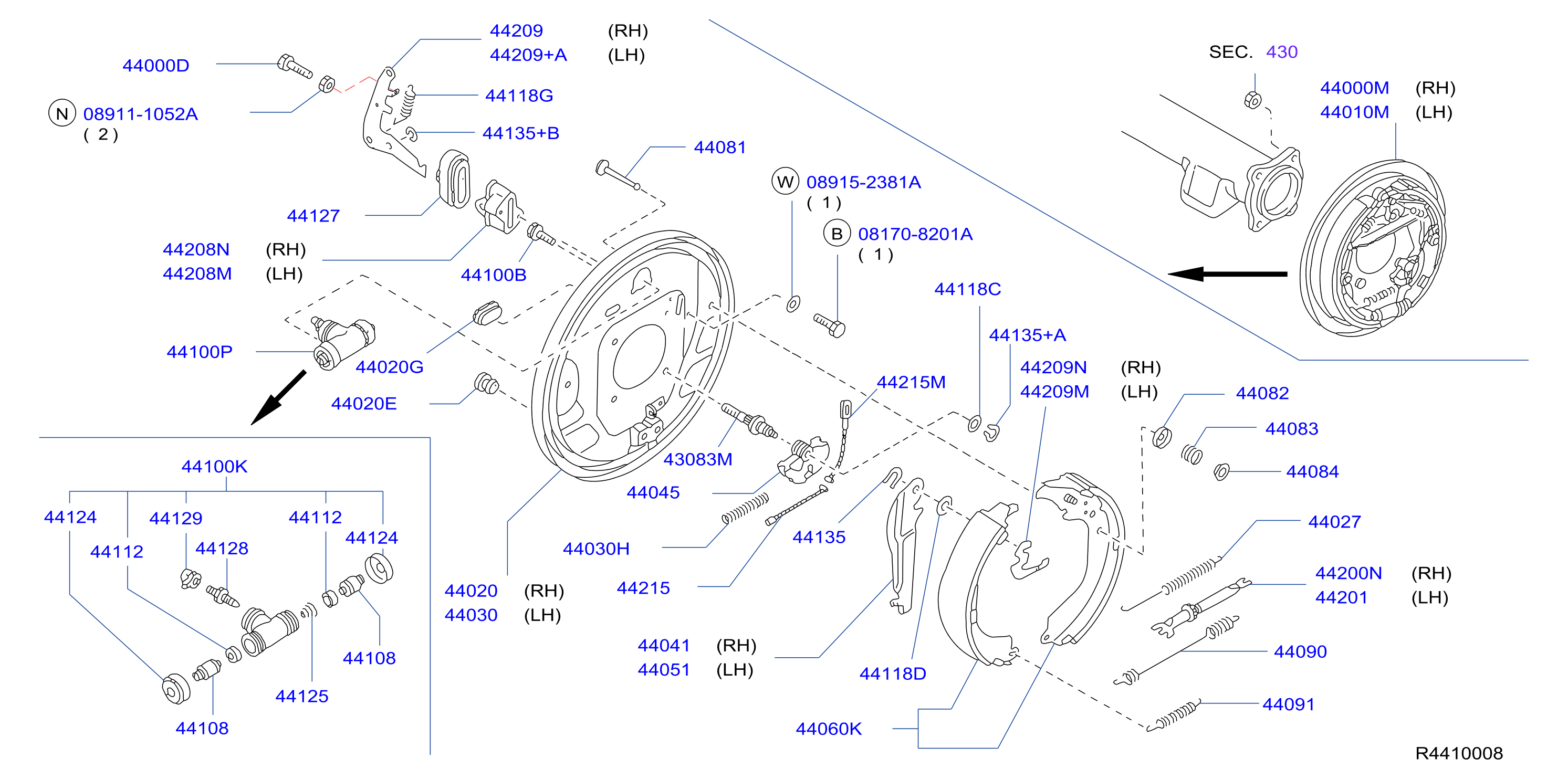 Full size assembly image of FRENO TRASERO (1/3)