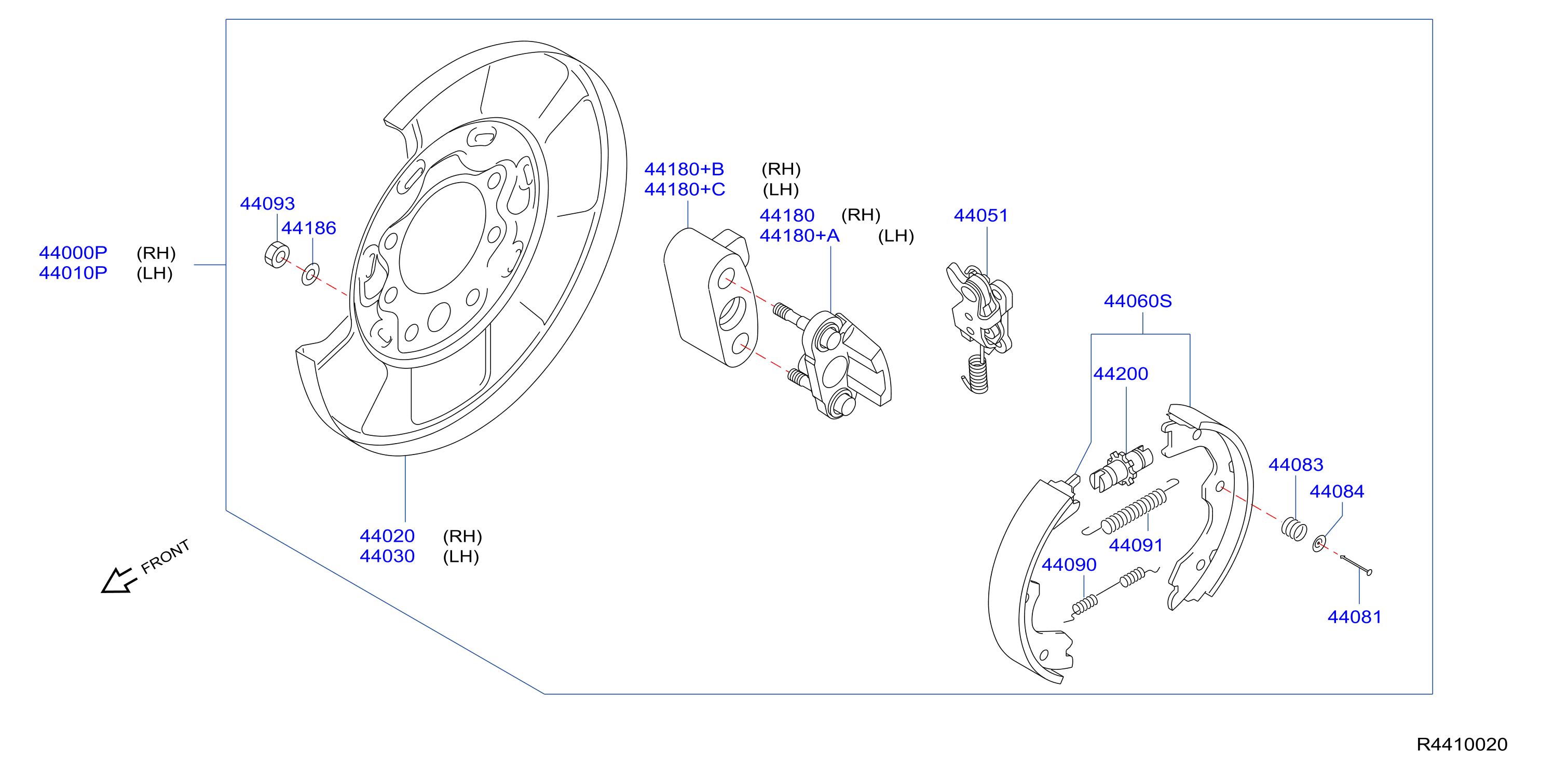 Diagram REAR BRAKE for your Nissan Xterra  