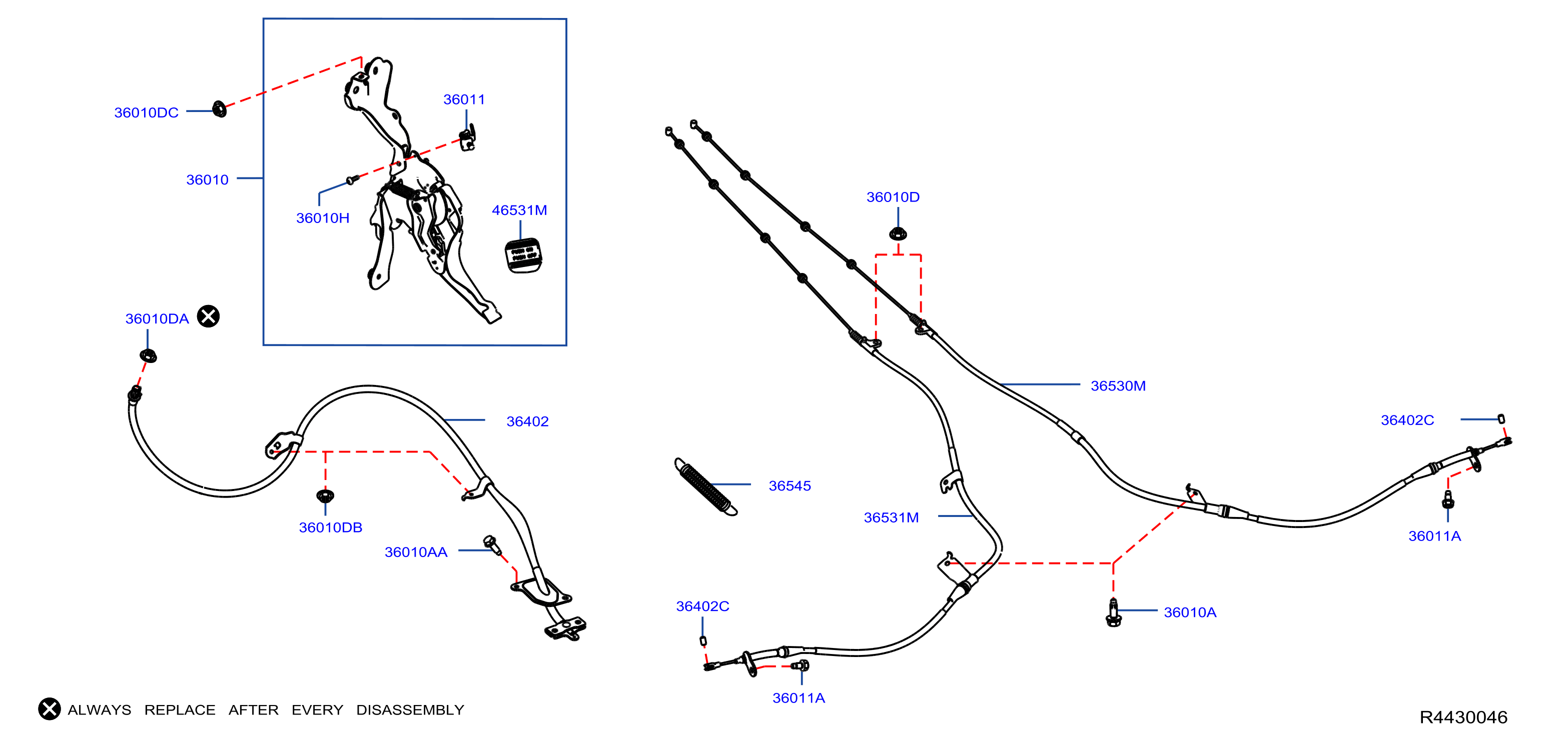 Diagram PARKING BRAKE CONTROL for your 2025 Nissan Pathfinder   