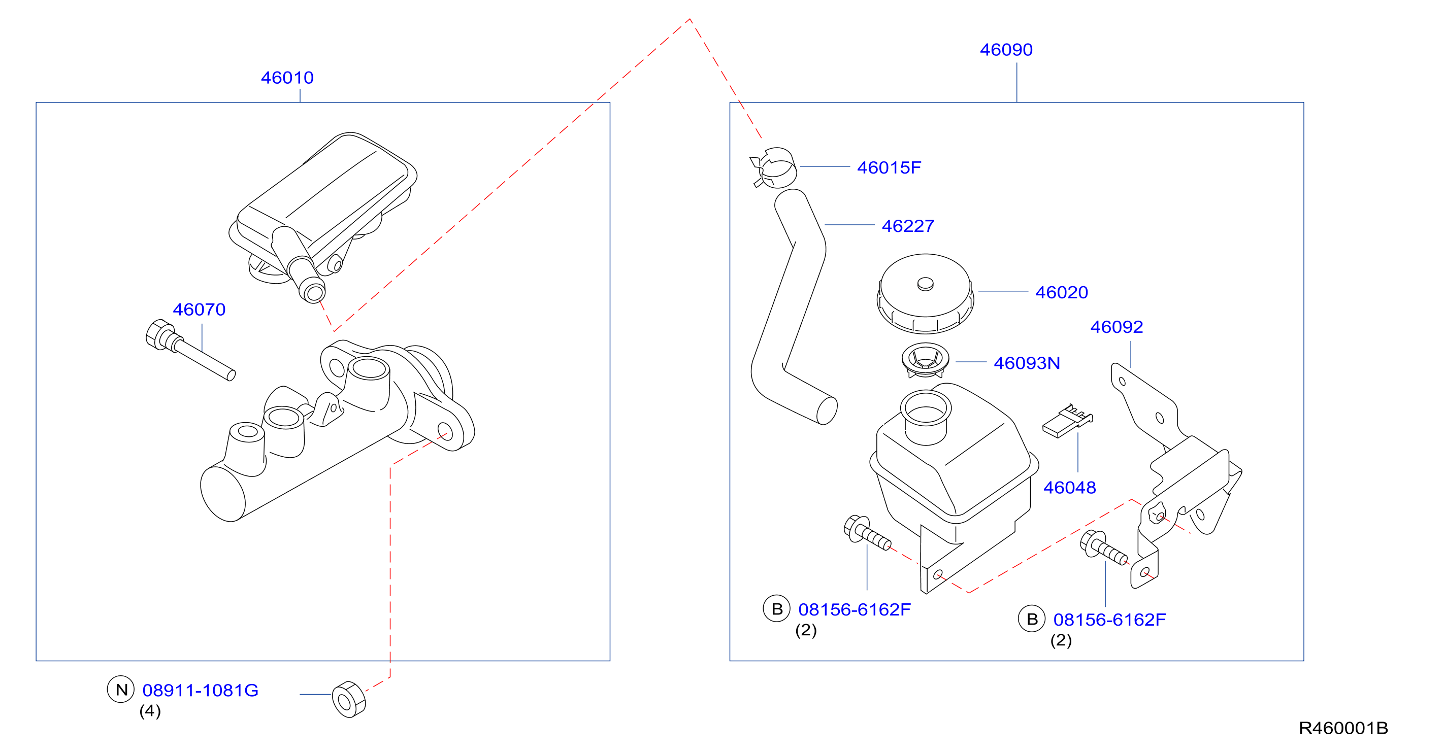 Diagram BRAKE MASTER CYLINDER for your Nissan Quest  