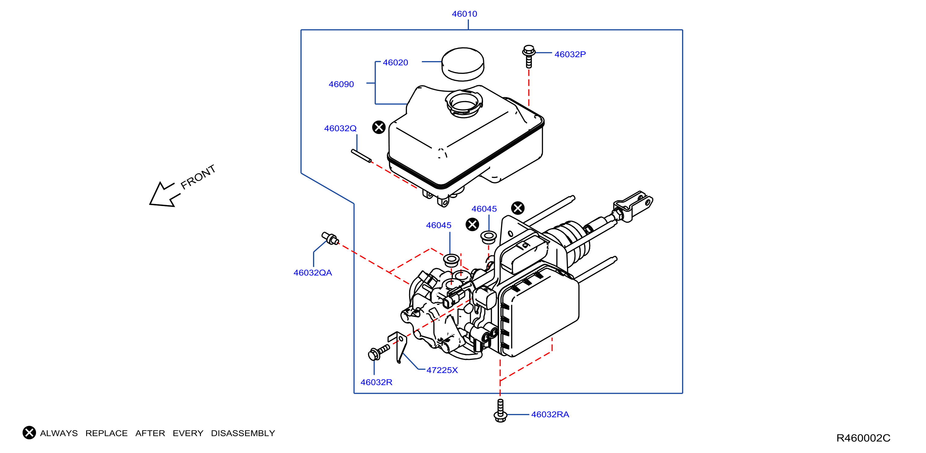 Diagram BRAKE MASTER CYLINDER for your 2021 Nissan Sentra   