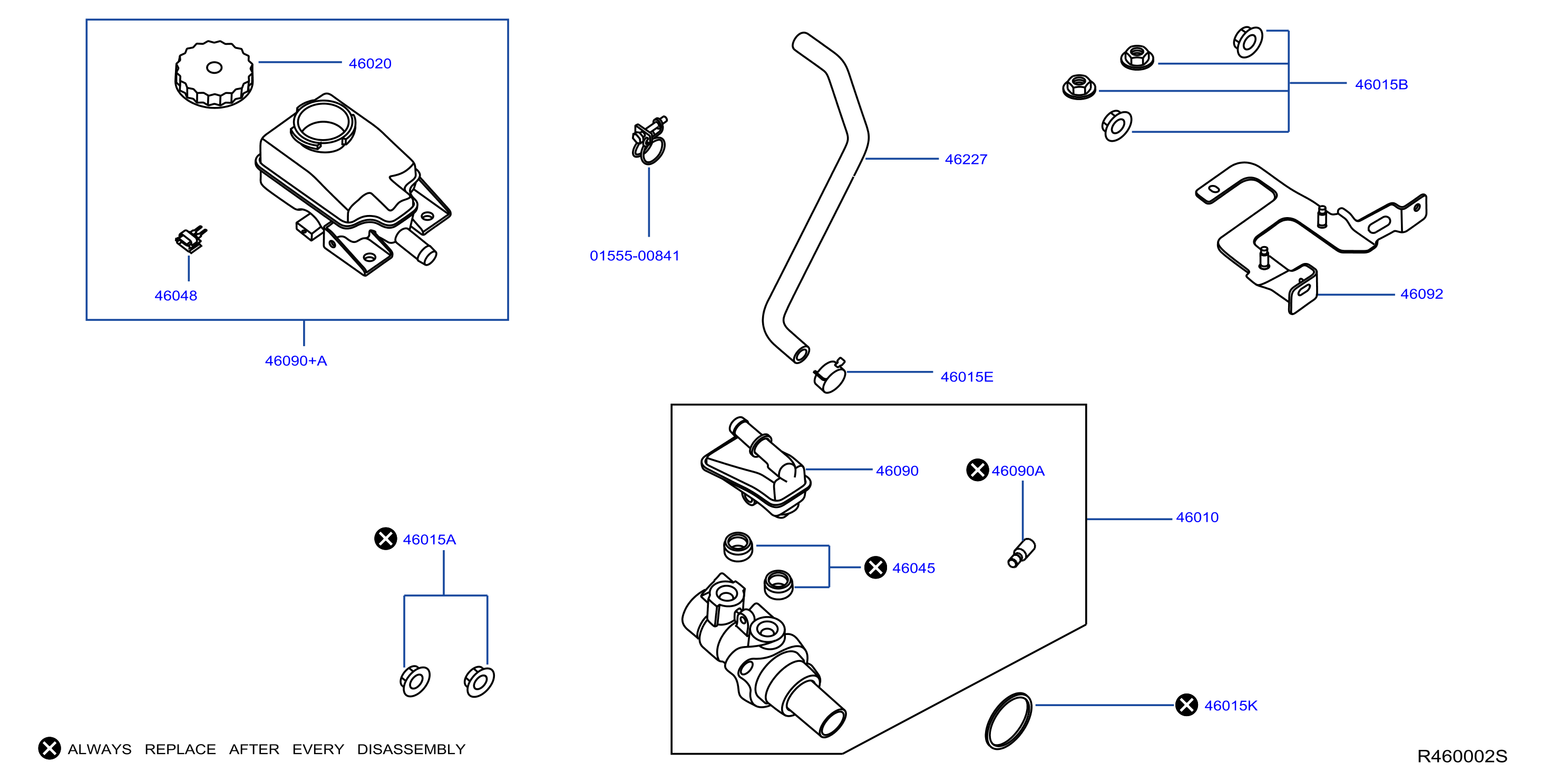 Diagram BRAKE MASTER CYLINDER for your Nissan Pathfinder  