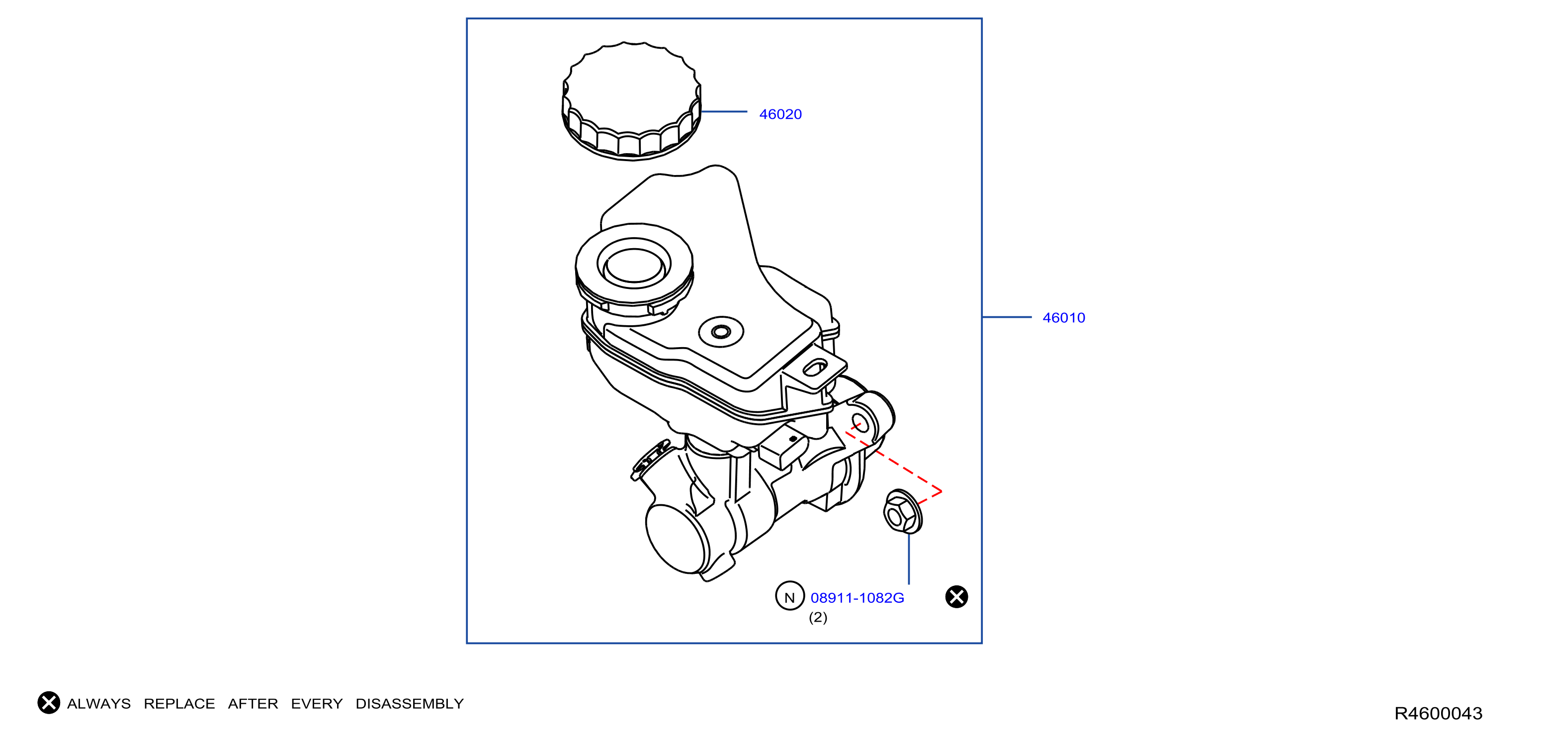 Diagram CILINDRO MAESTRO DEL FRENO for your 1999 Nissan Frontier   