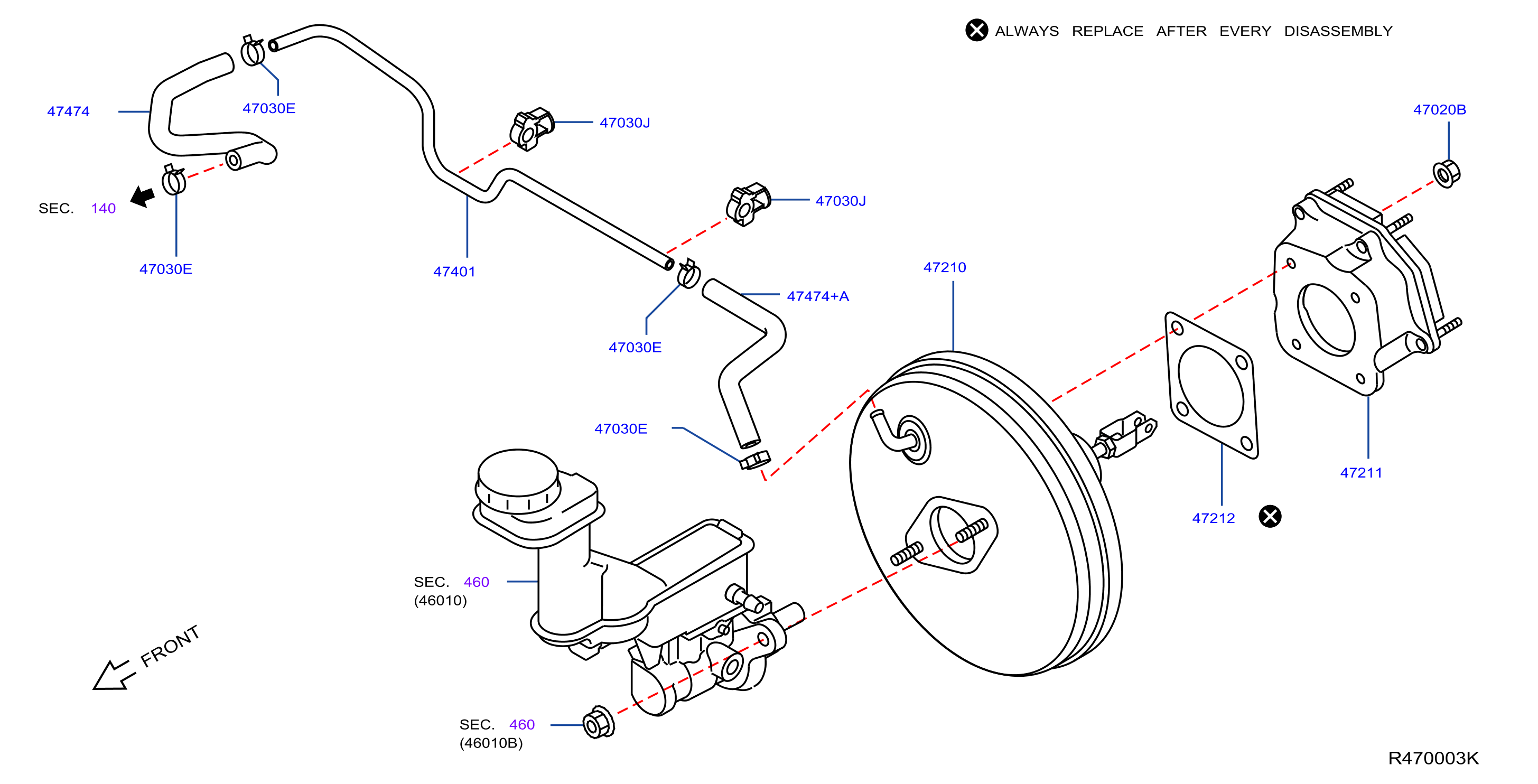 2018 Nissan Armada Power Brake Booster. Power Brake Booster