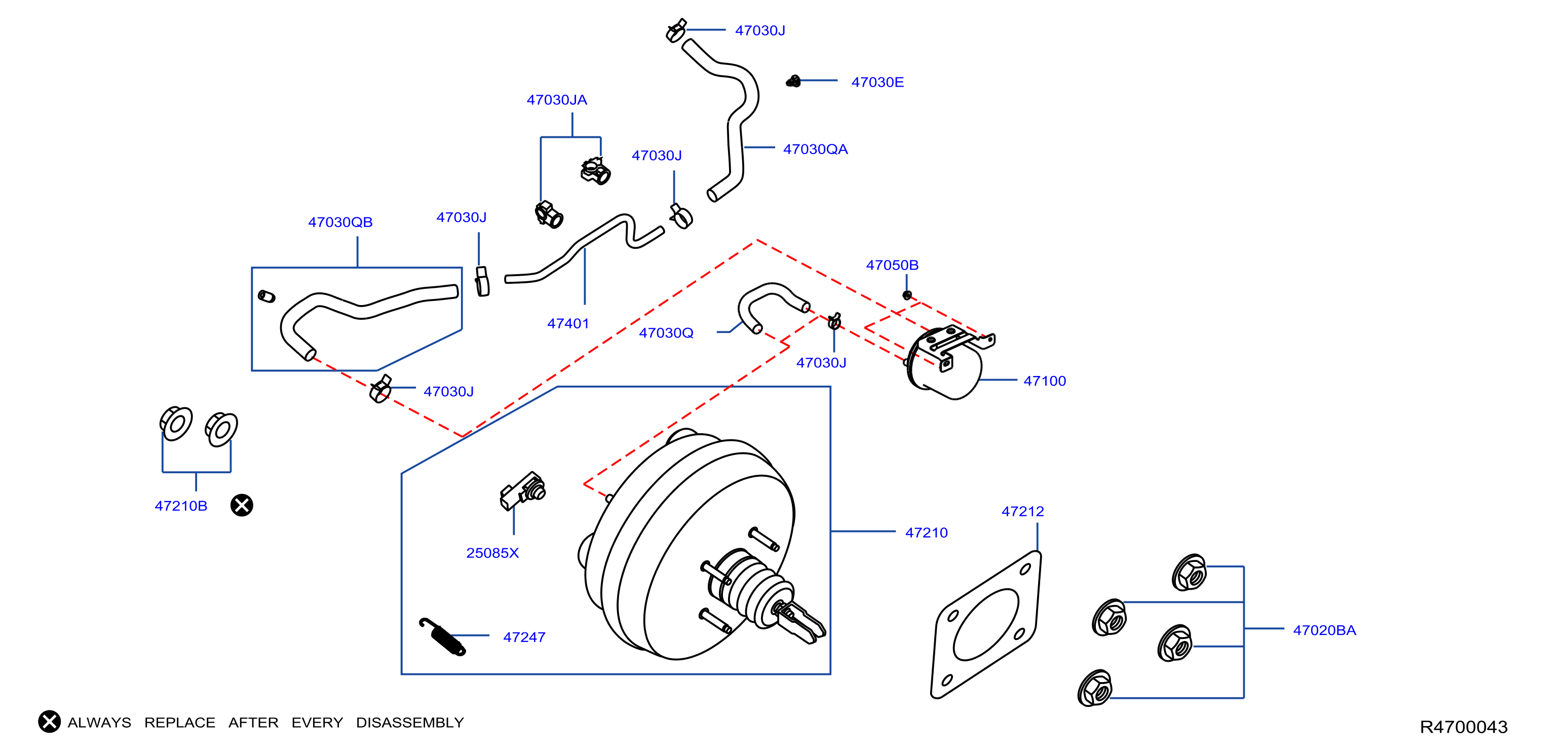 Diagram SERVOFRENO Y CONTROL DEL SERVOFRENO for your Nissan
