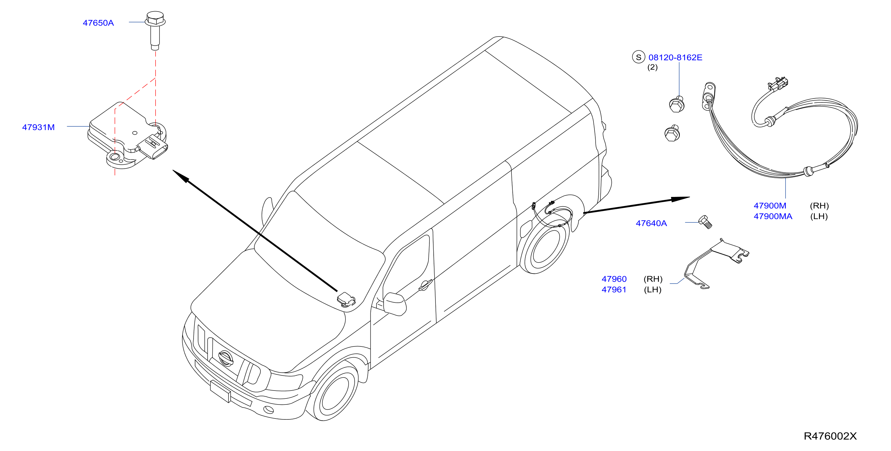 47931-3JA0A - Suspension Yaw Sensor - Genuine Nissan Part