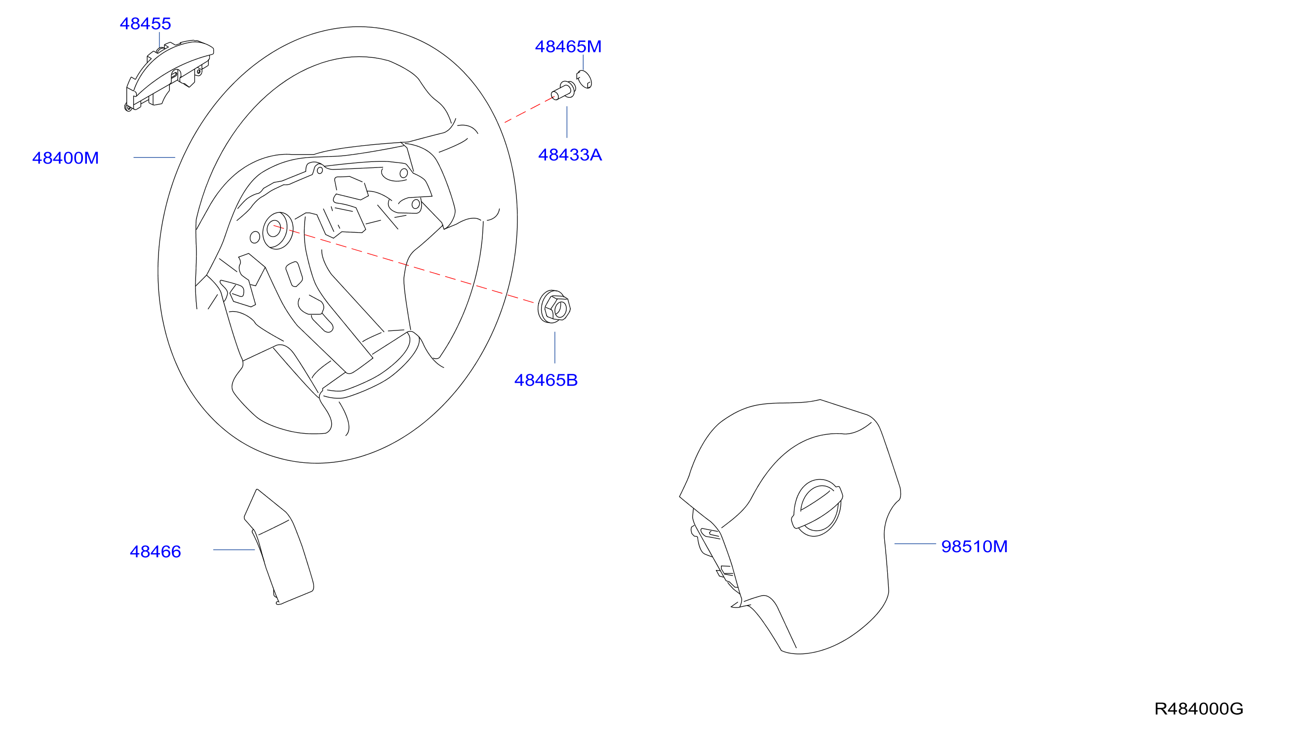 Diagram STEERING WHEEL for your Nissan