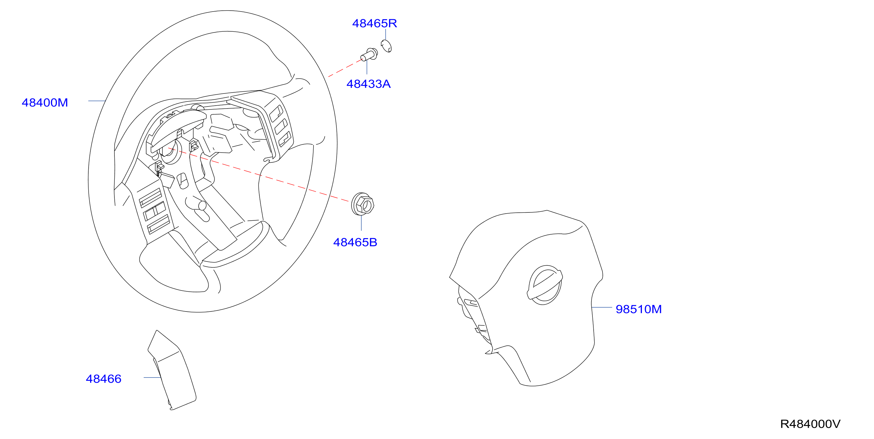 Diagram STEERING WHEEL for your Nissan