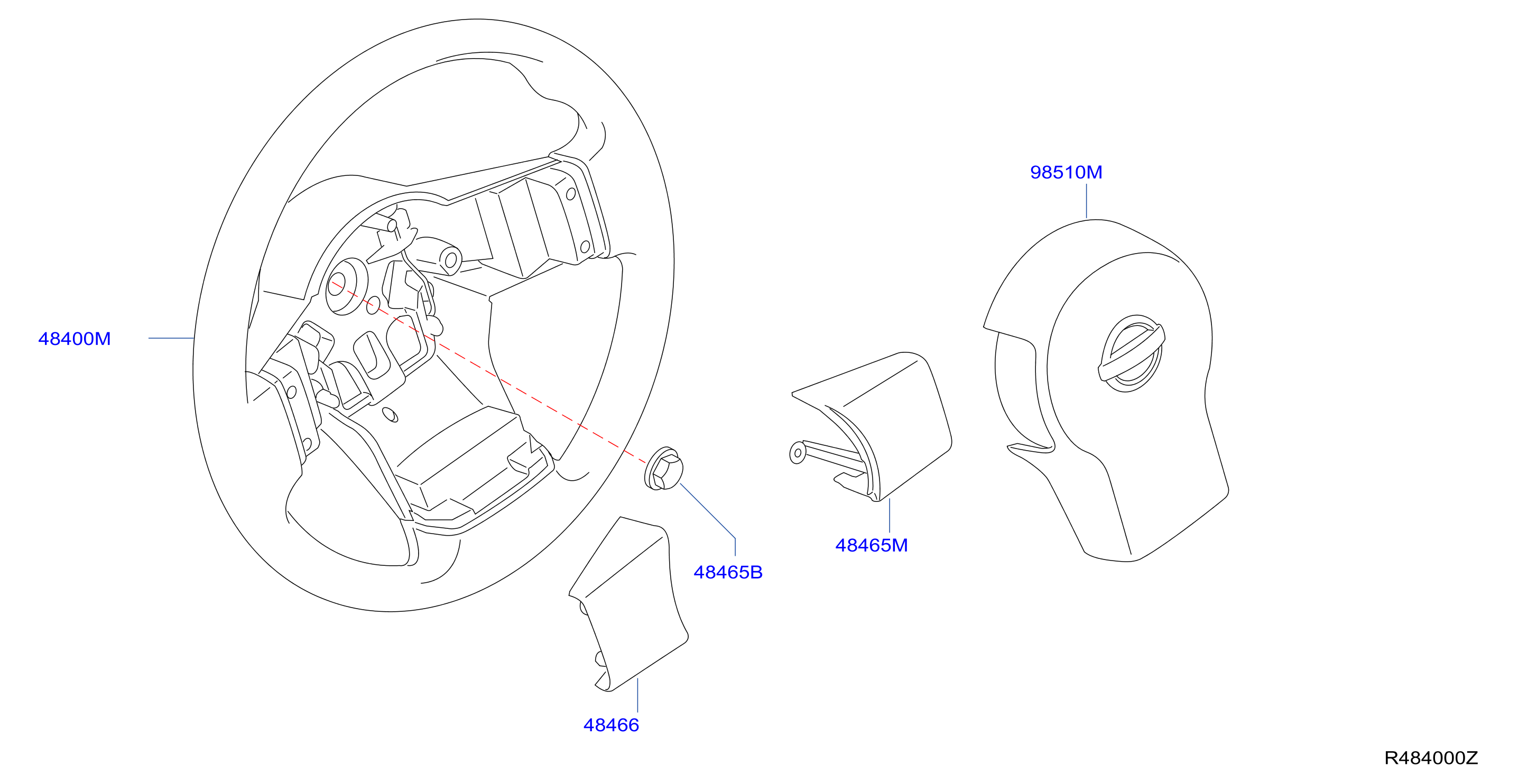 Diagram STEERING WHEEL for your Nissan