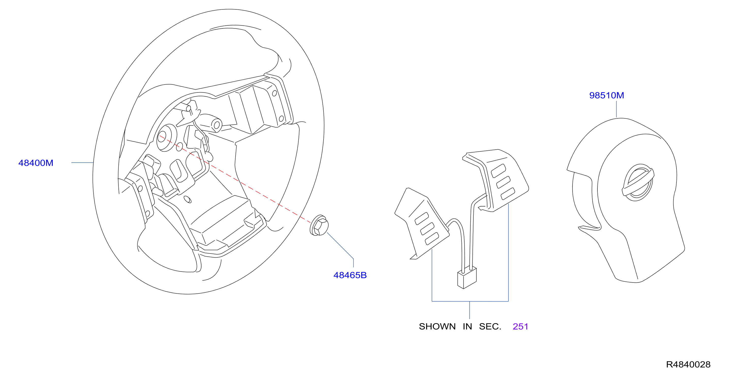 Diagram STEERING WHEEL for your Nissan