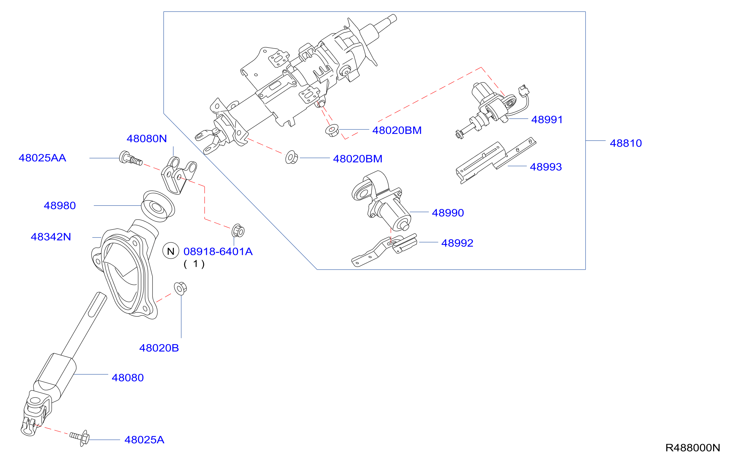 Full size assembly image of SOLUMNA DE DIRECCIÓN (1/4)
