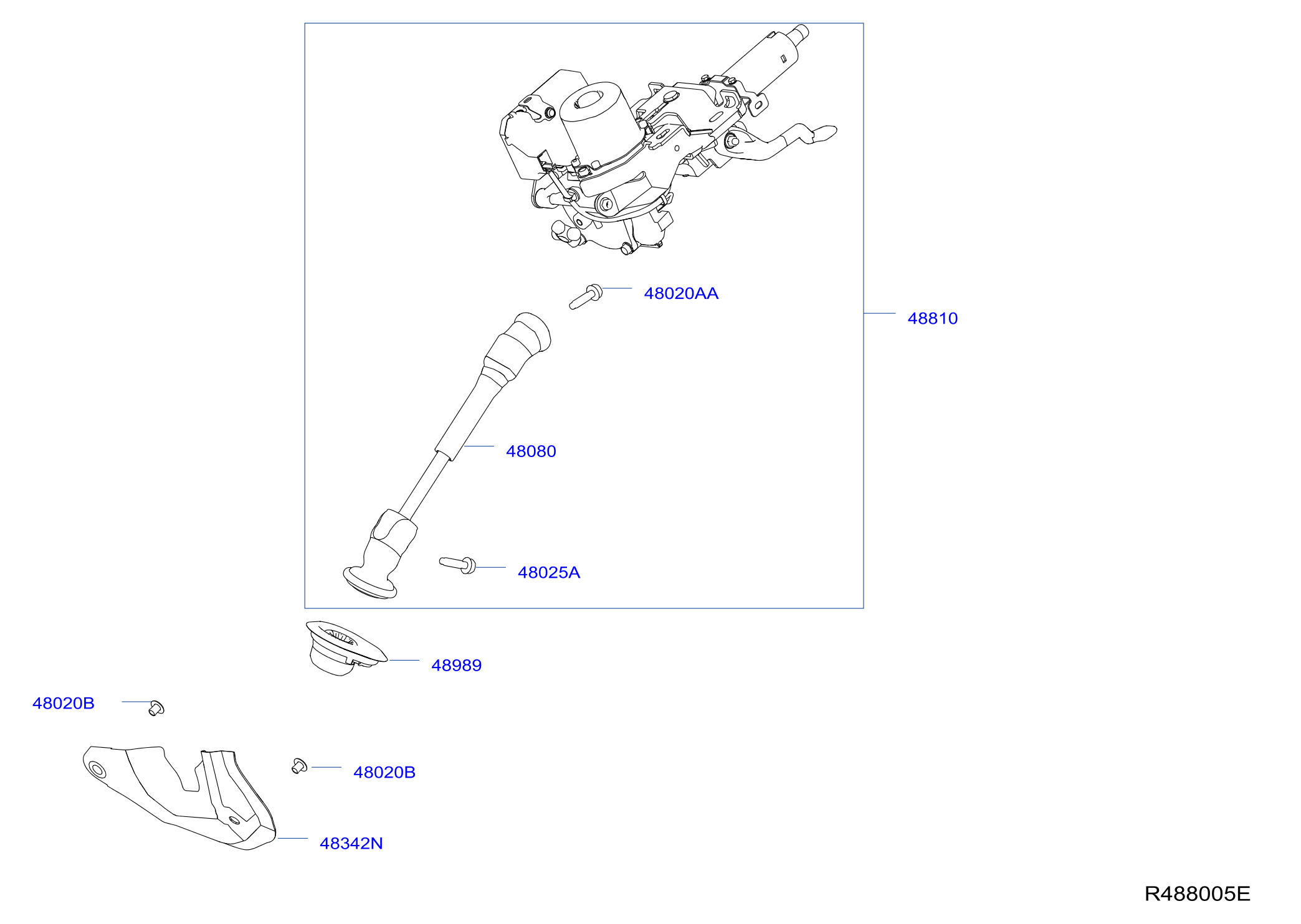 Diagram STEERING COLUMN for your Nissan Rogue  