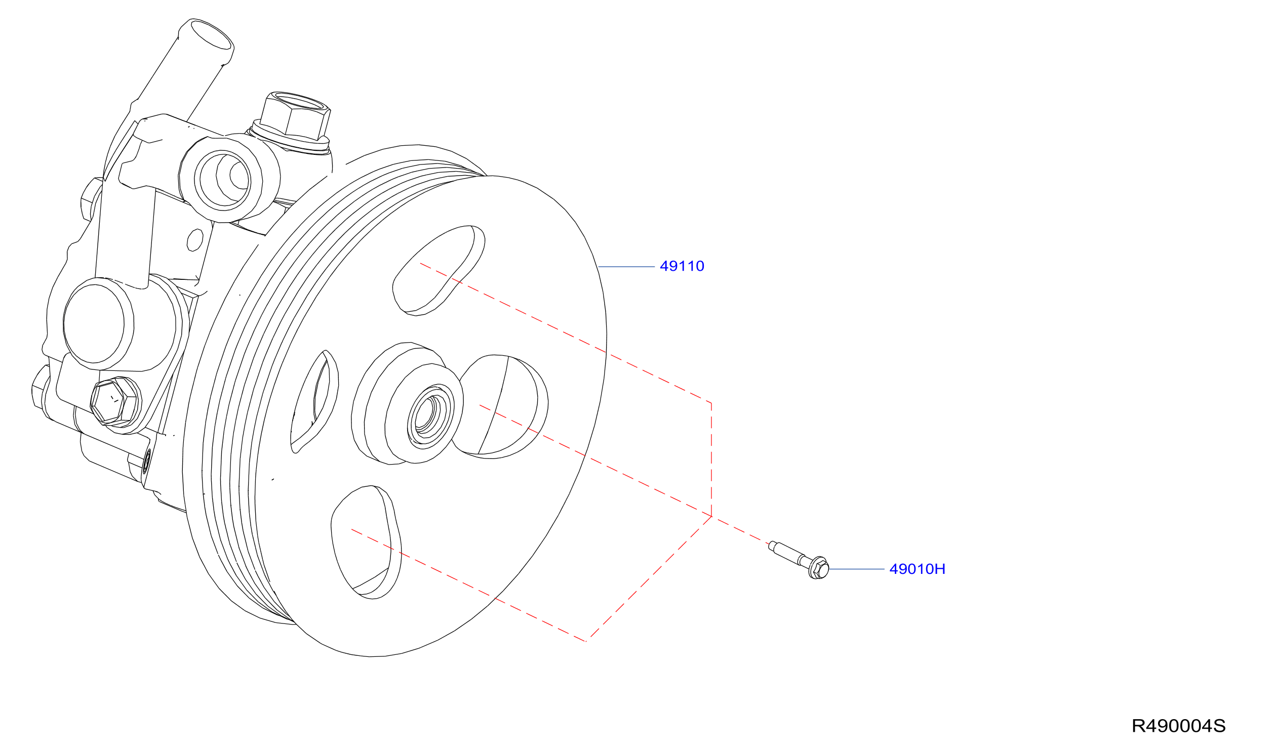 Diagram POWER STEERING PUMP for your Nissan Titan  