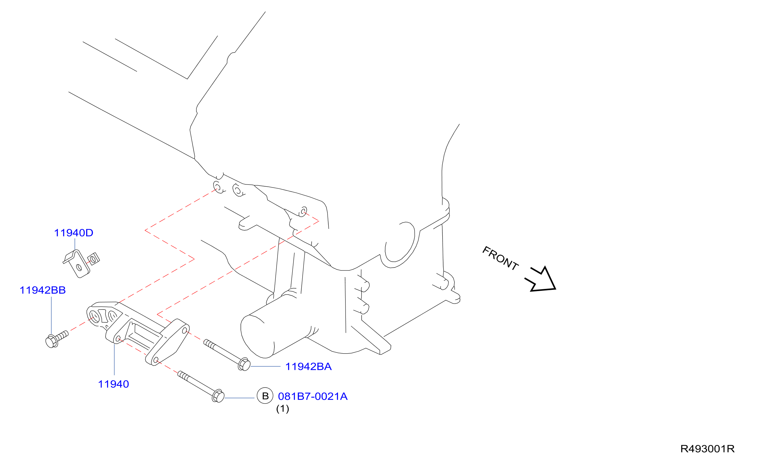 Diagram POWER STEERING PUMP MOUNTING for your 2004 Nissan Sentra   
