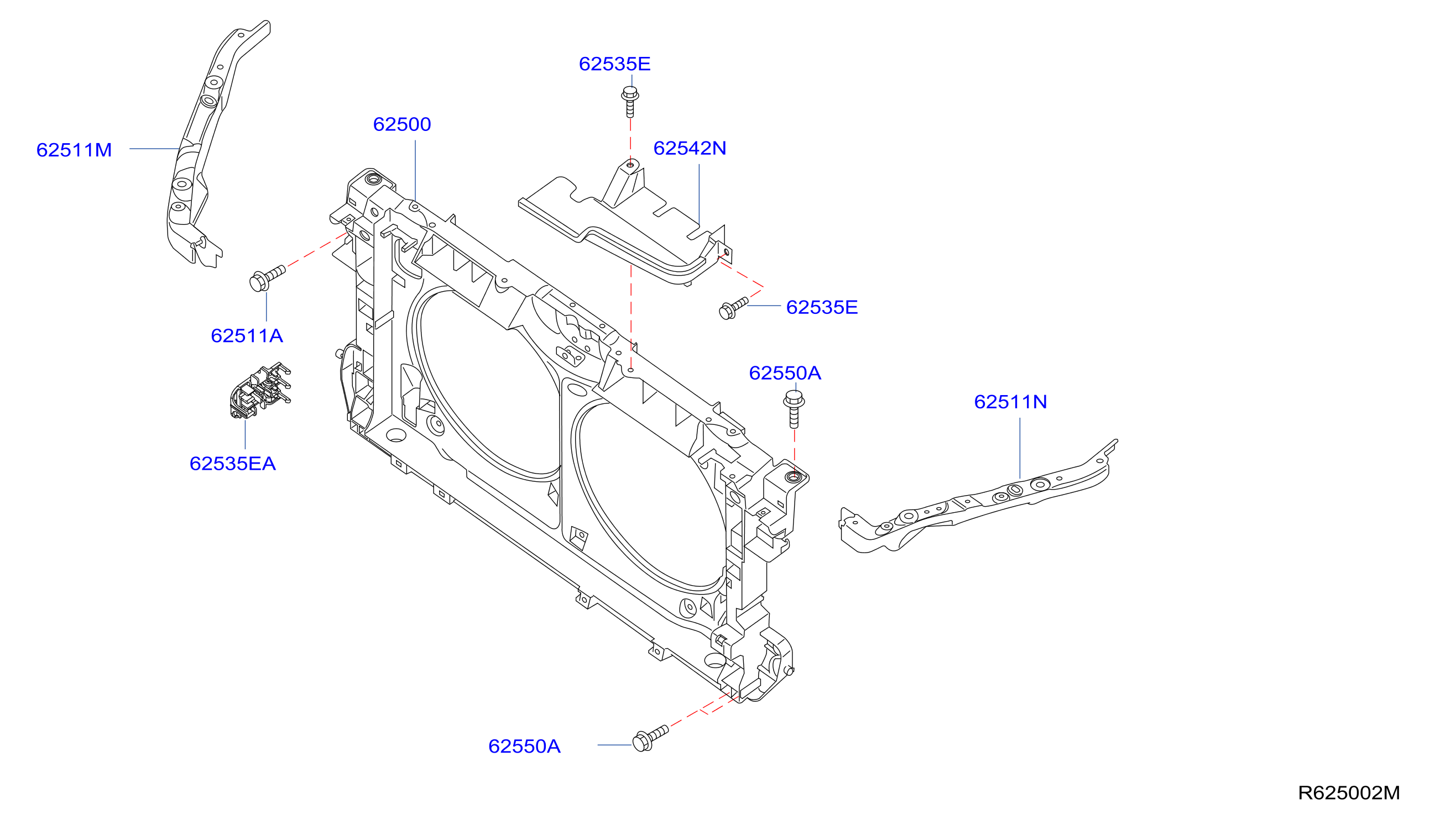 Nissan Maxima Radiator Support Splash Shield - 62542-JA00A ...