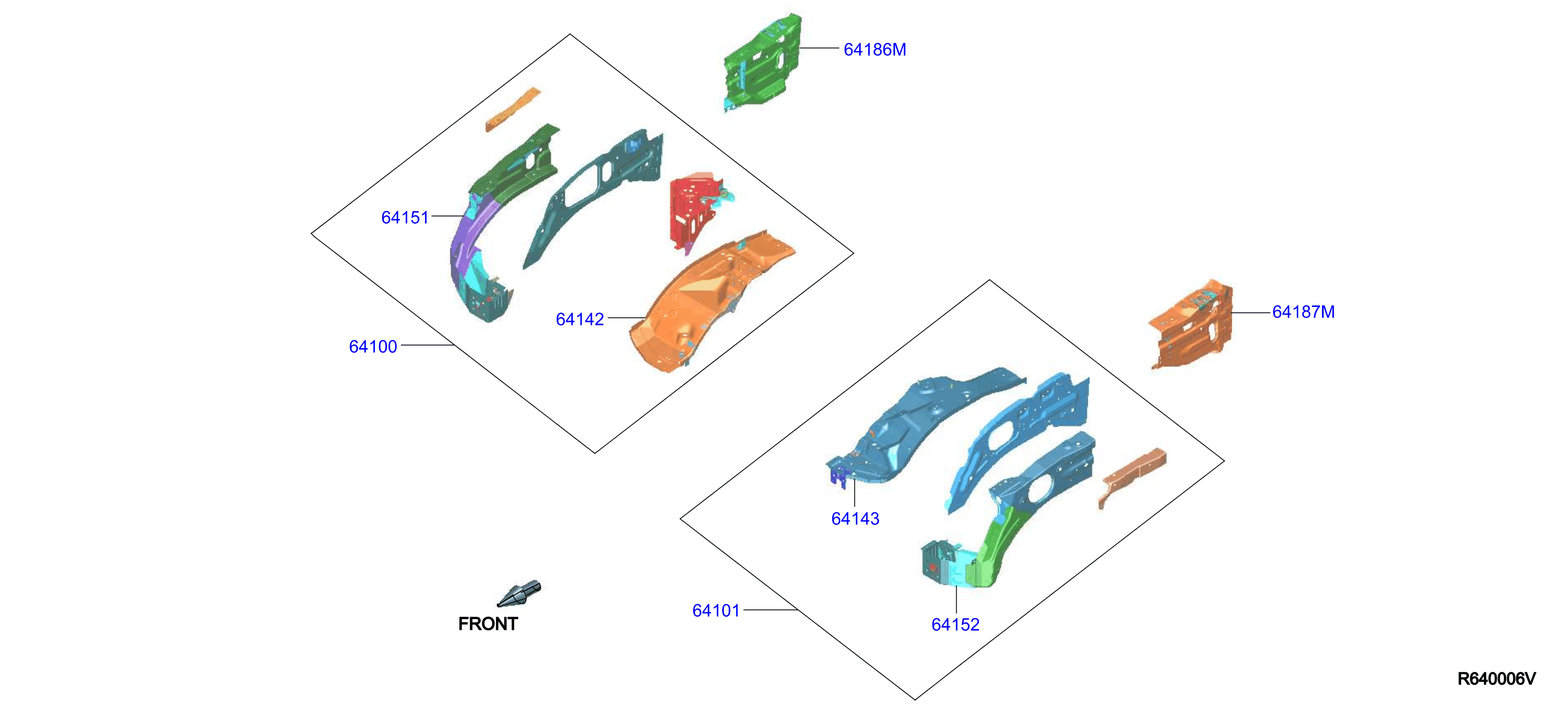 Diagram HOOD LEDGE & FITTING for your Nissan Frontier  